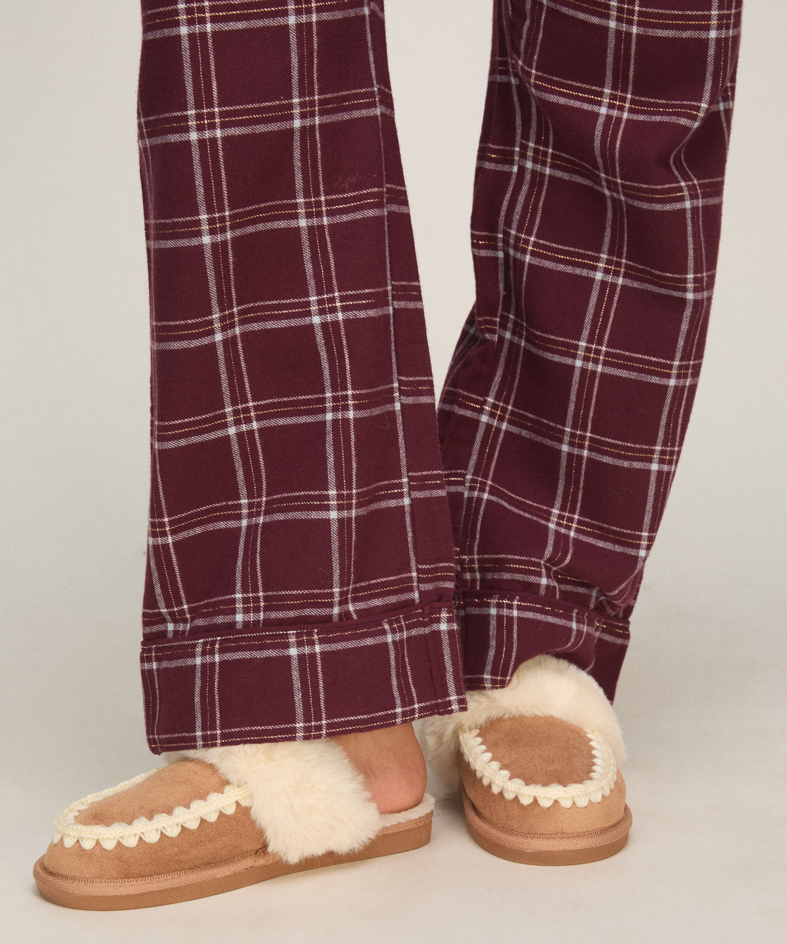 Hausschuhe Faux Suede Stitching