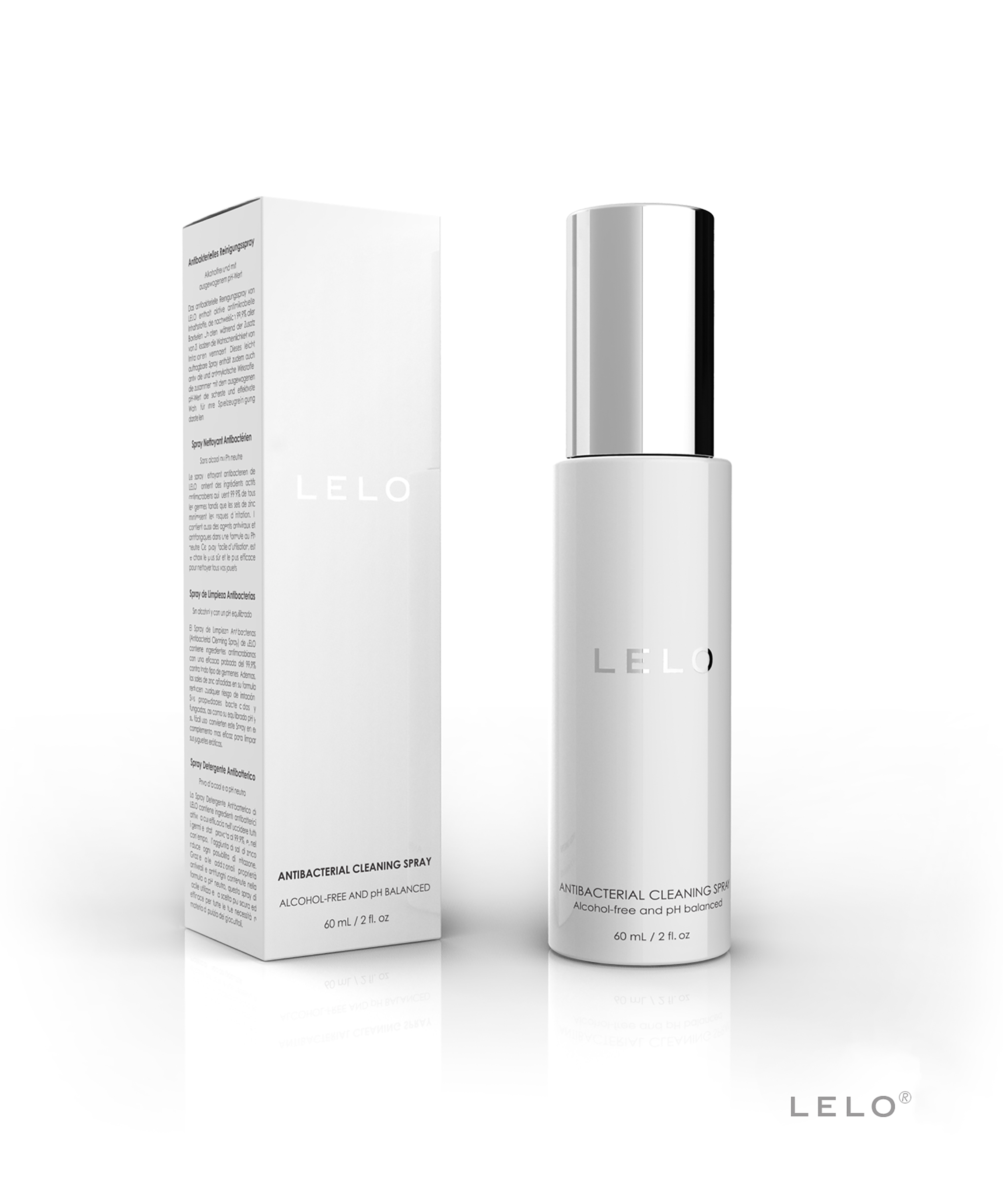 LELO Premium Cleaning Spray 60 ML, Weiß, main