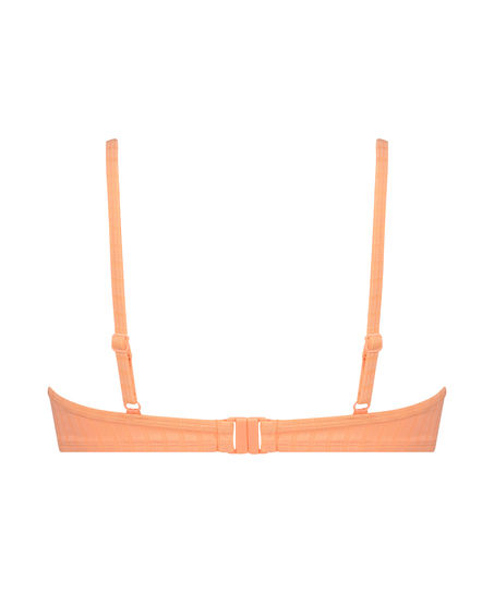 Unwattiertes Bügel-Bikini-Top Gili Rib, Orange