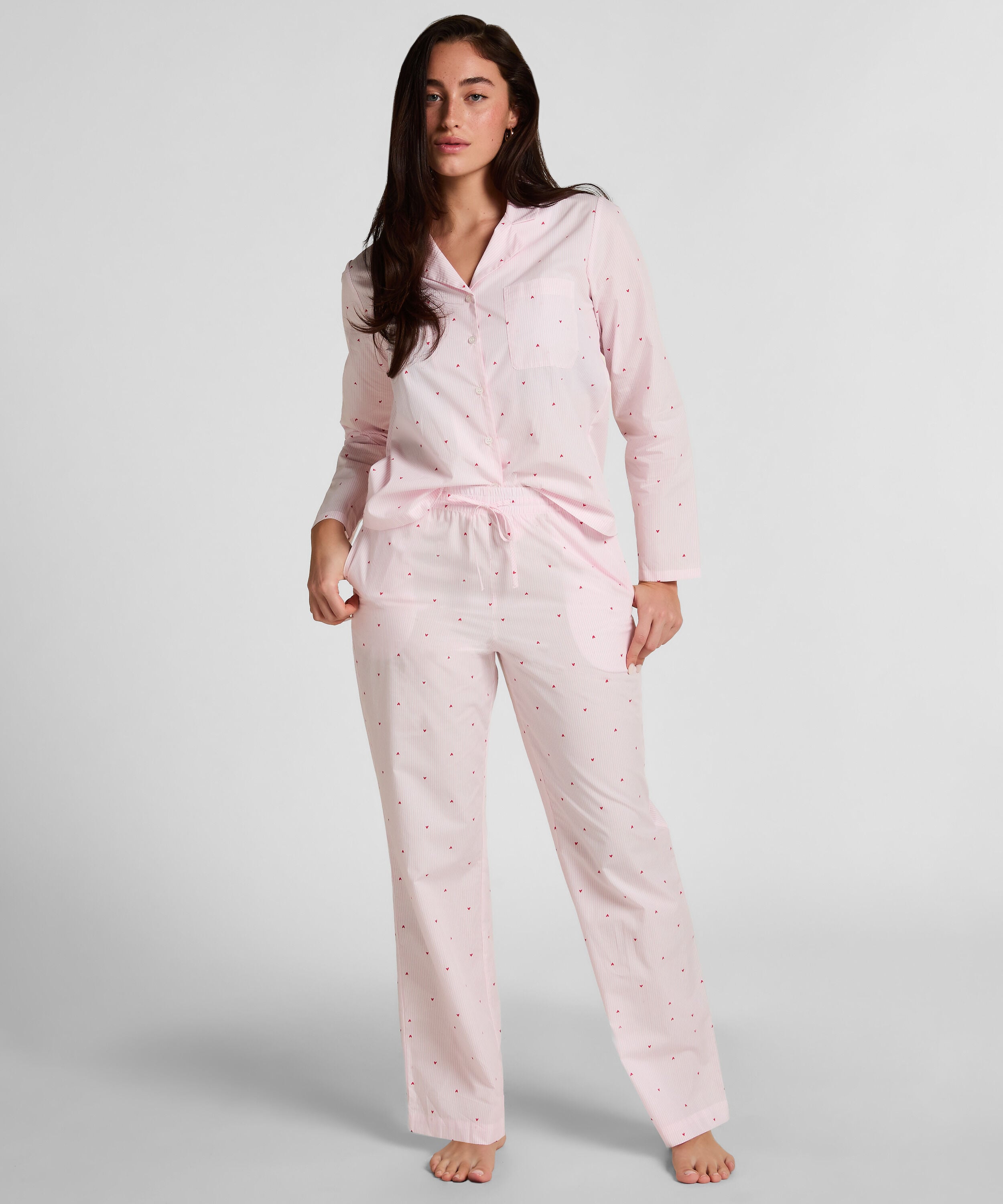 Pyjamaset Baumwolljersey, Weiß Pyjamaset Baumwolljersey, Weiß