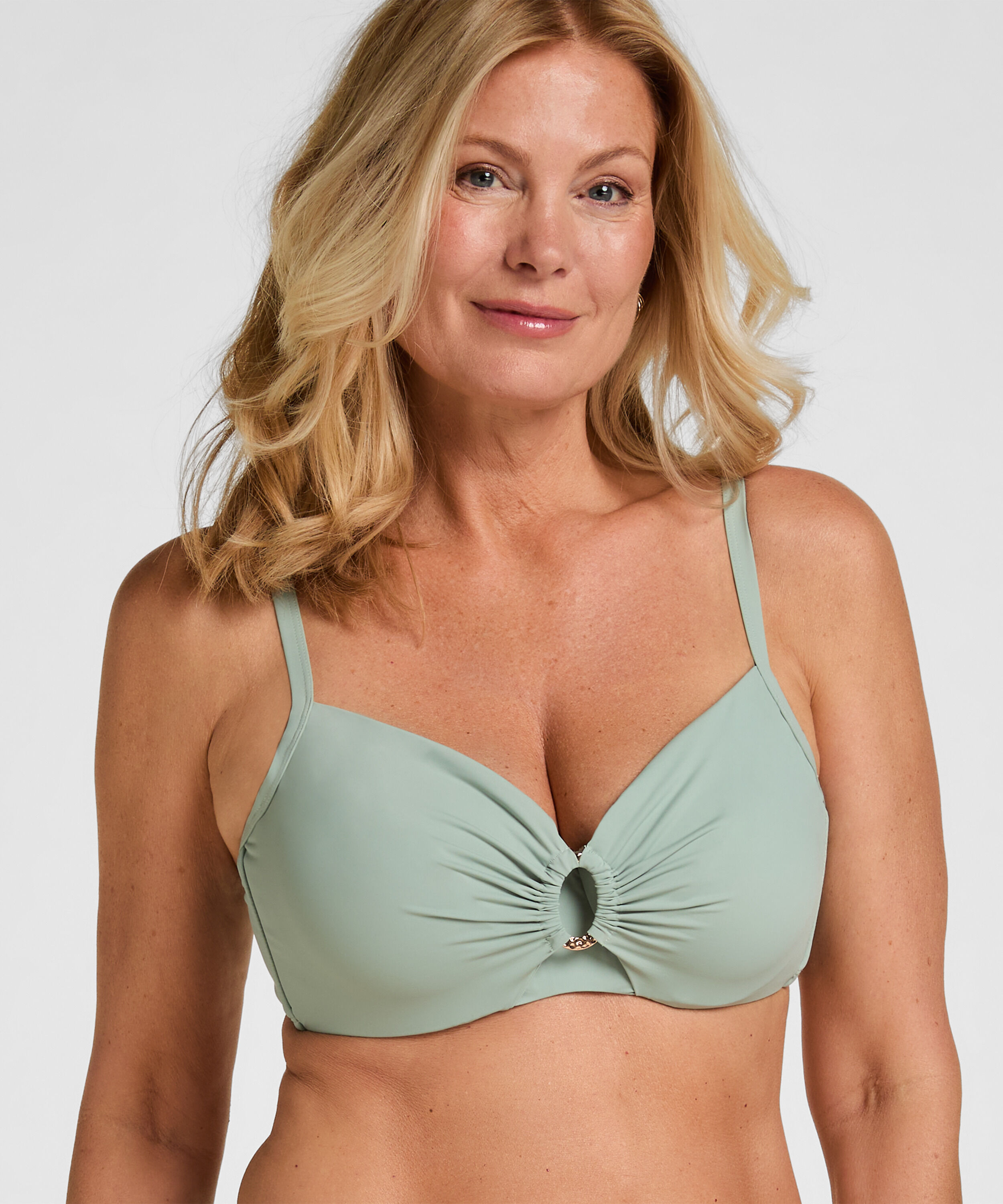 Nicht-vorgeformtes Bügel-Bikini-Top Luxe, Grün