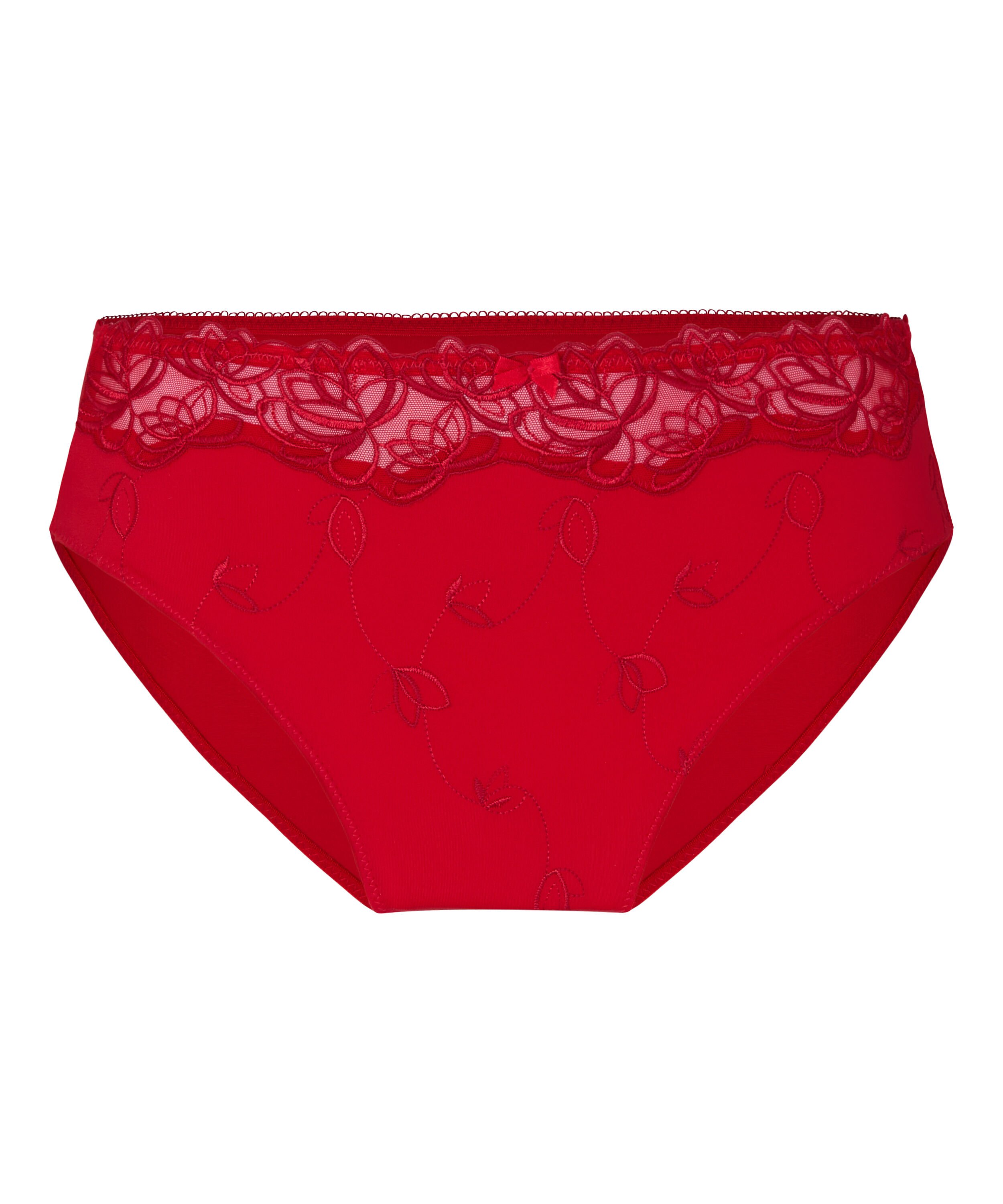 Hochgeschnittener Slip Diva, Rot