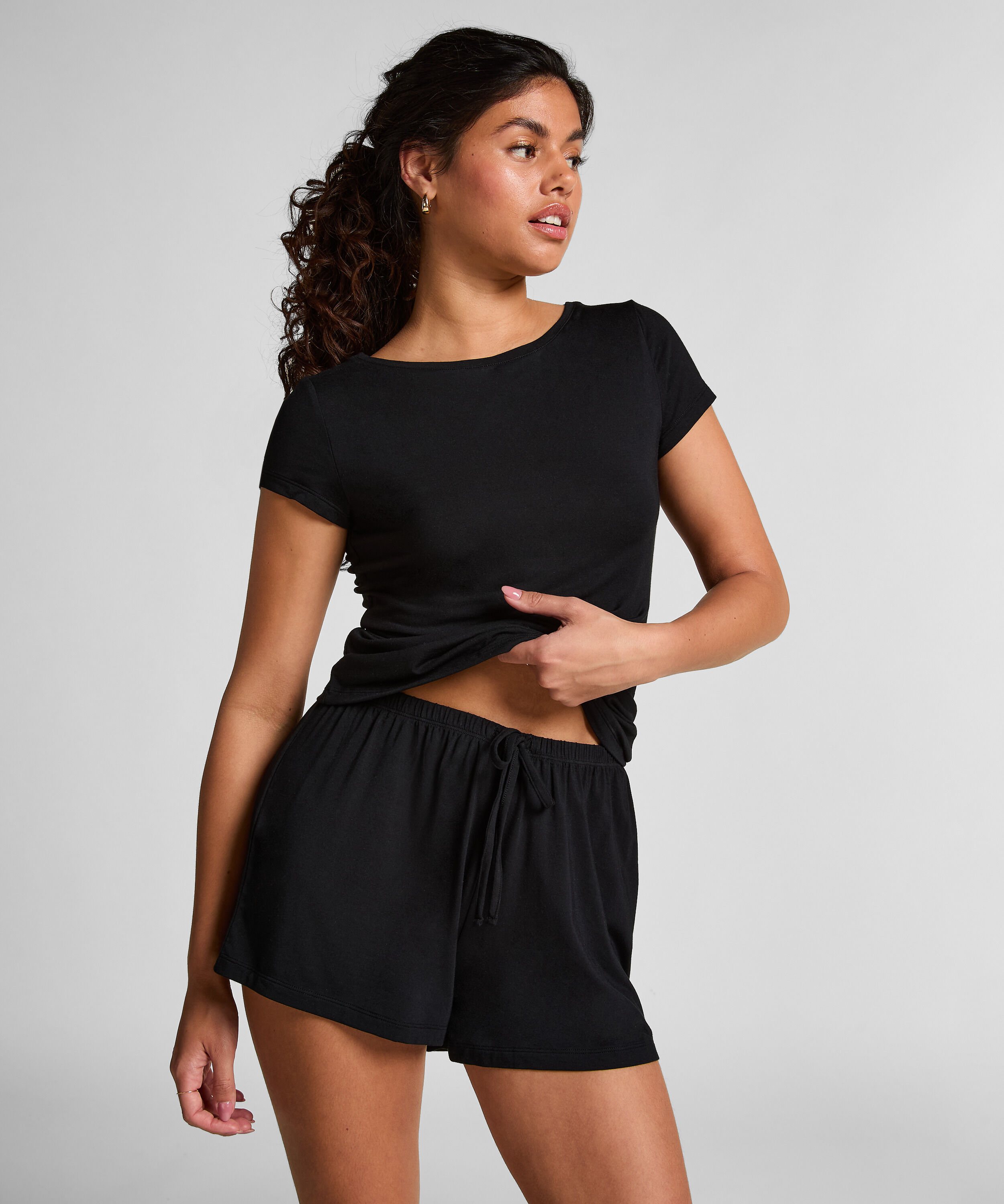 Jersey-Pyjamaset, Schwarz