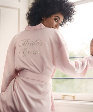 Kimono Satin Brides Crew, Rose