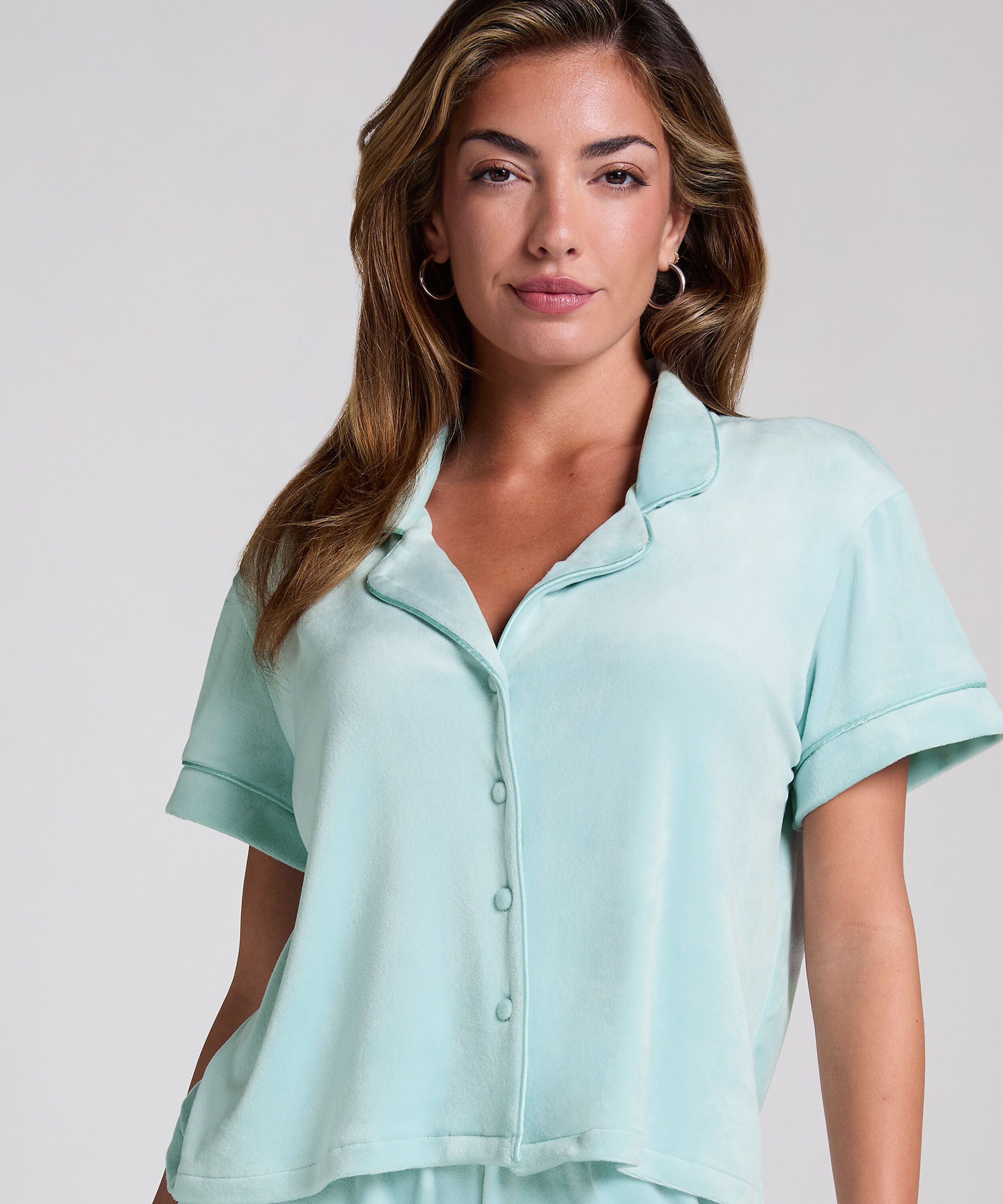 Velours-Jacke, Grün Velours-Jacke, Grün