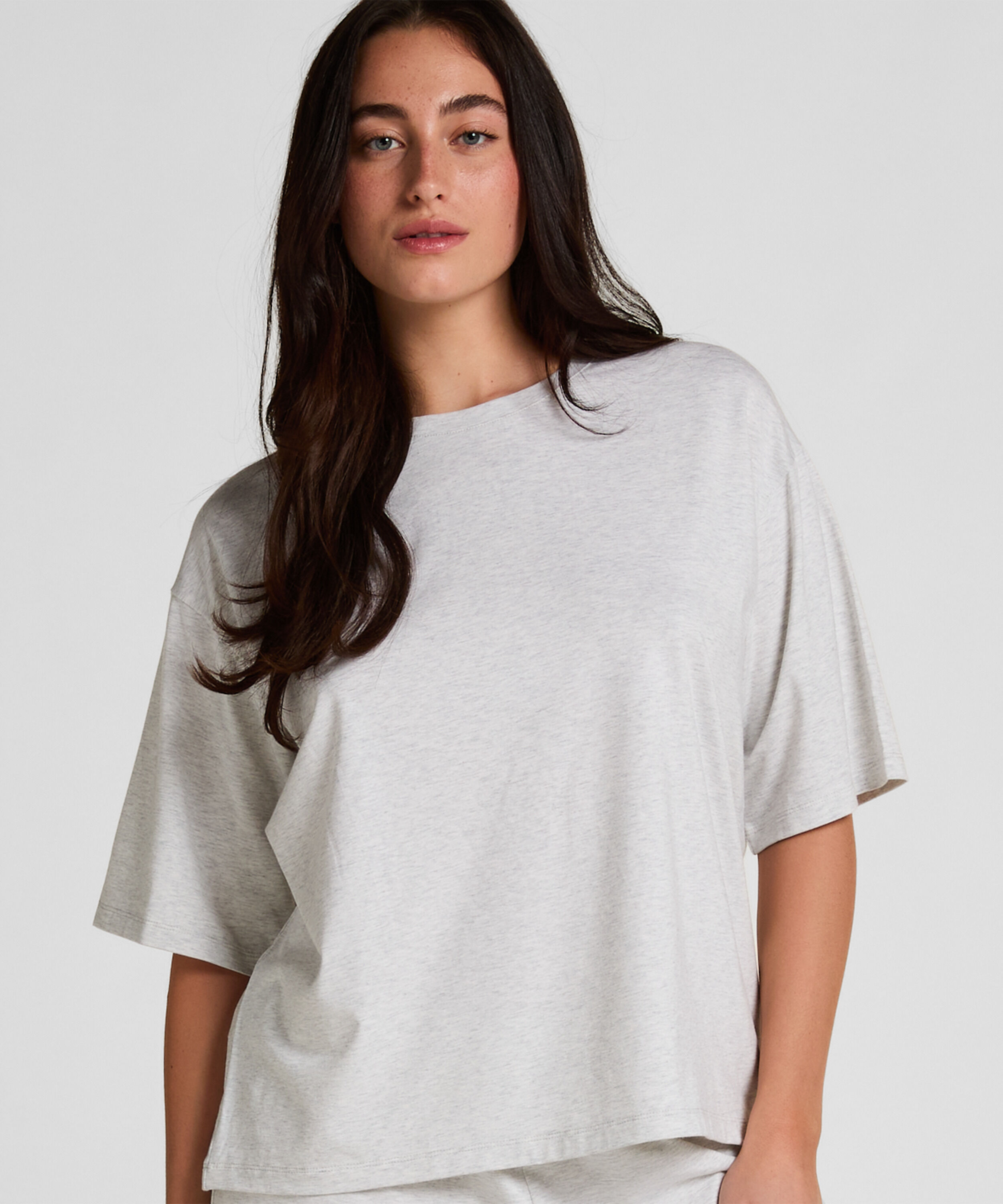 Pyjama Top Loose, Grau