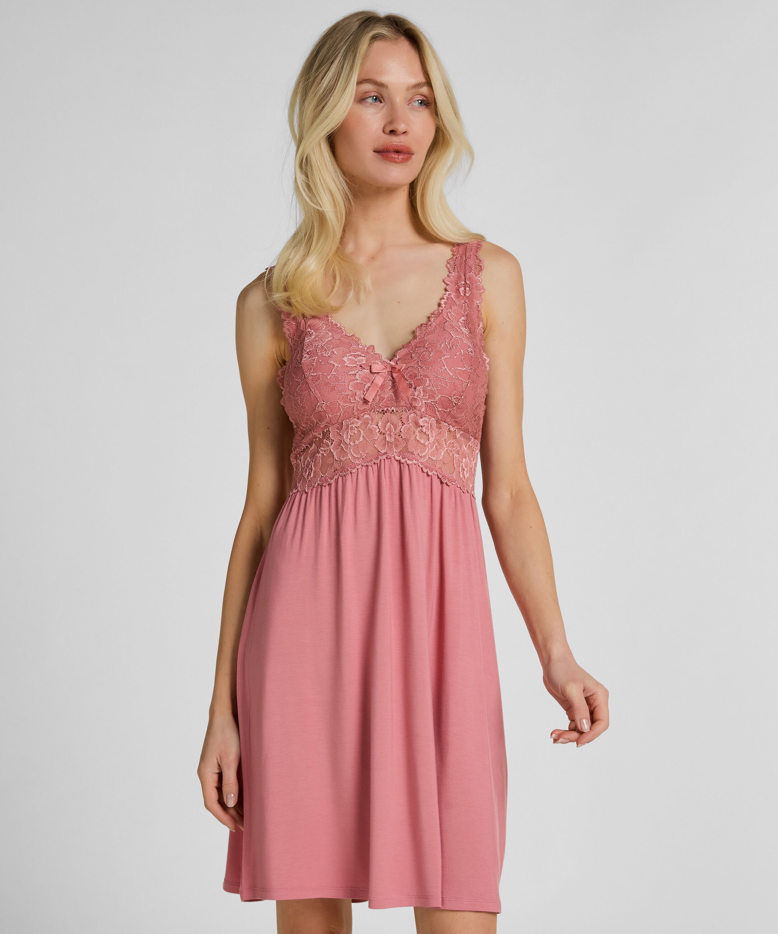 Slipdress Nora Lace, Rose