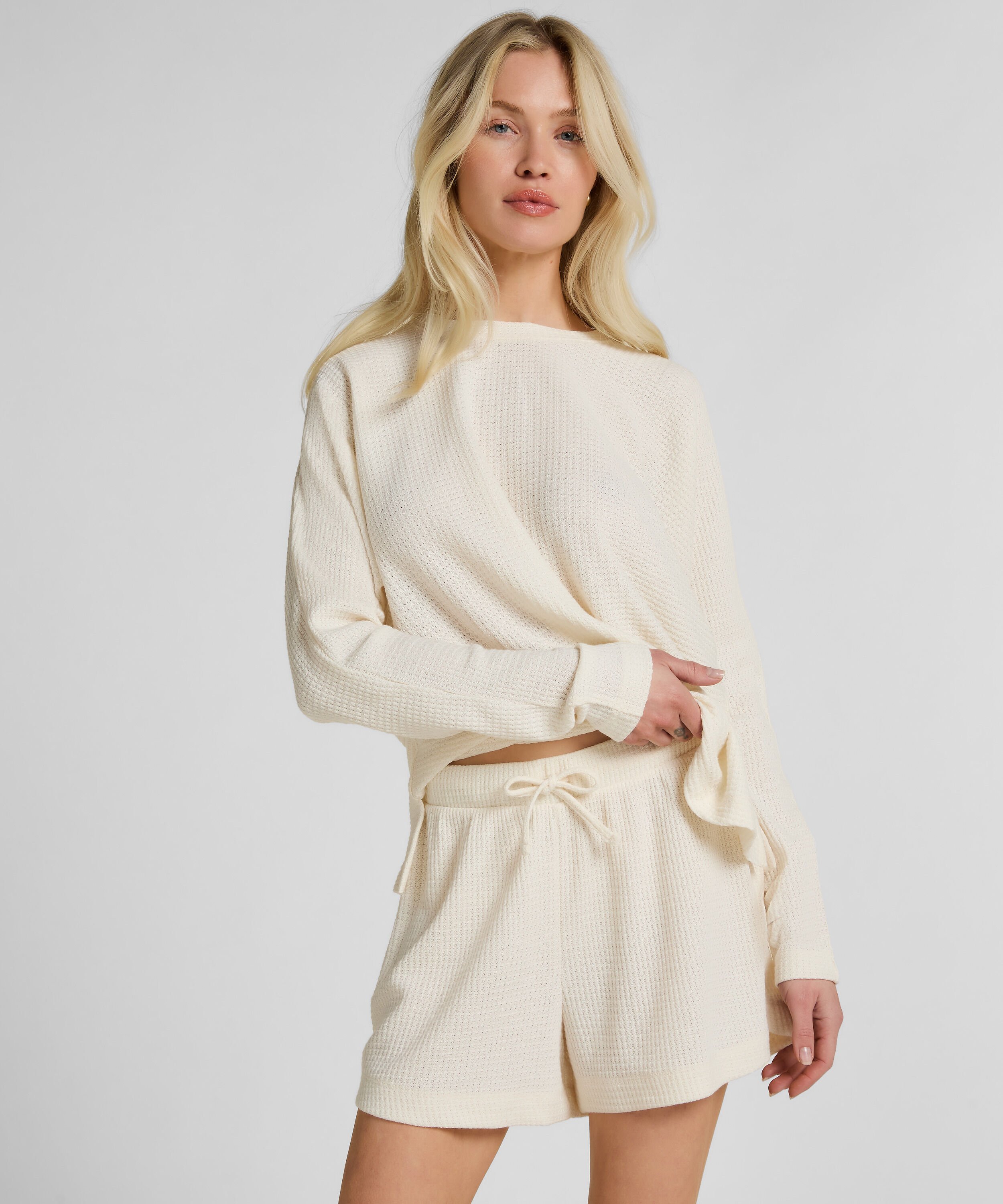 Short Waffle Sloane, Weiß