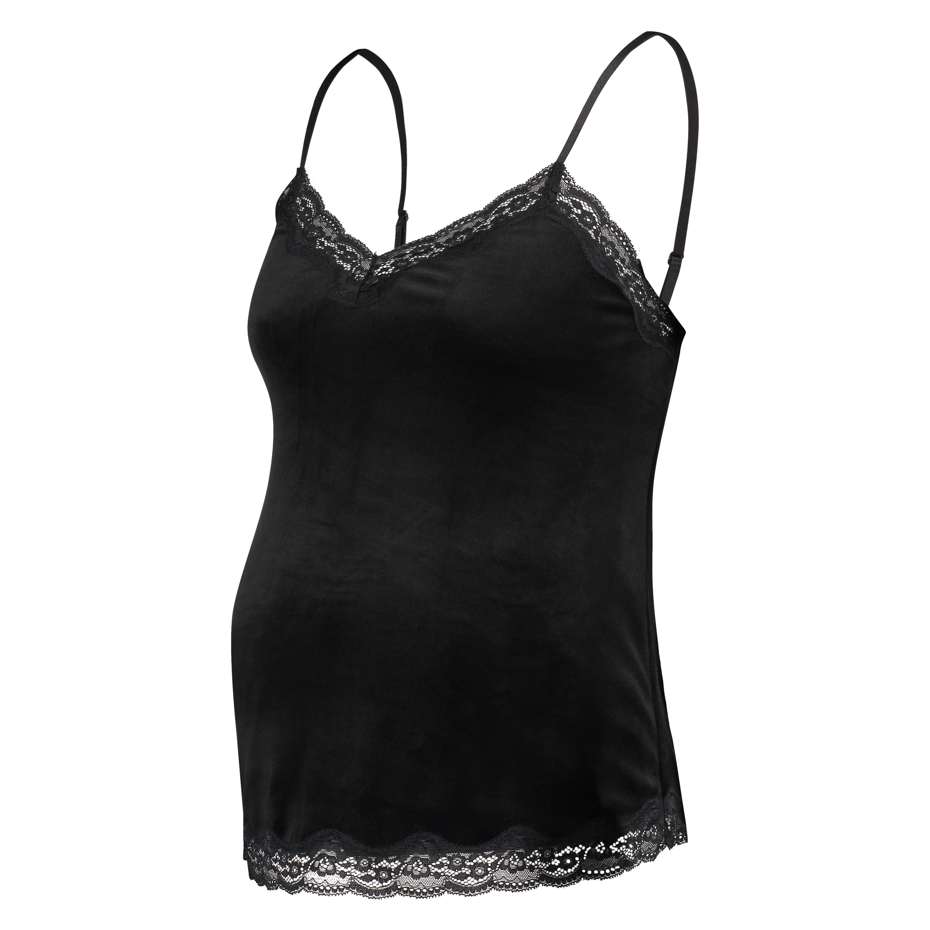 Cami Velours Maternity, Schwarz