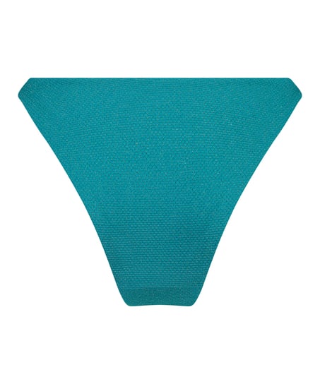 Bikini Slip mit hohem Beinausschnitt Relief, grün