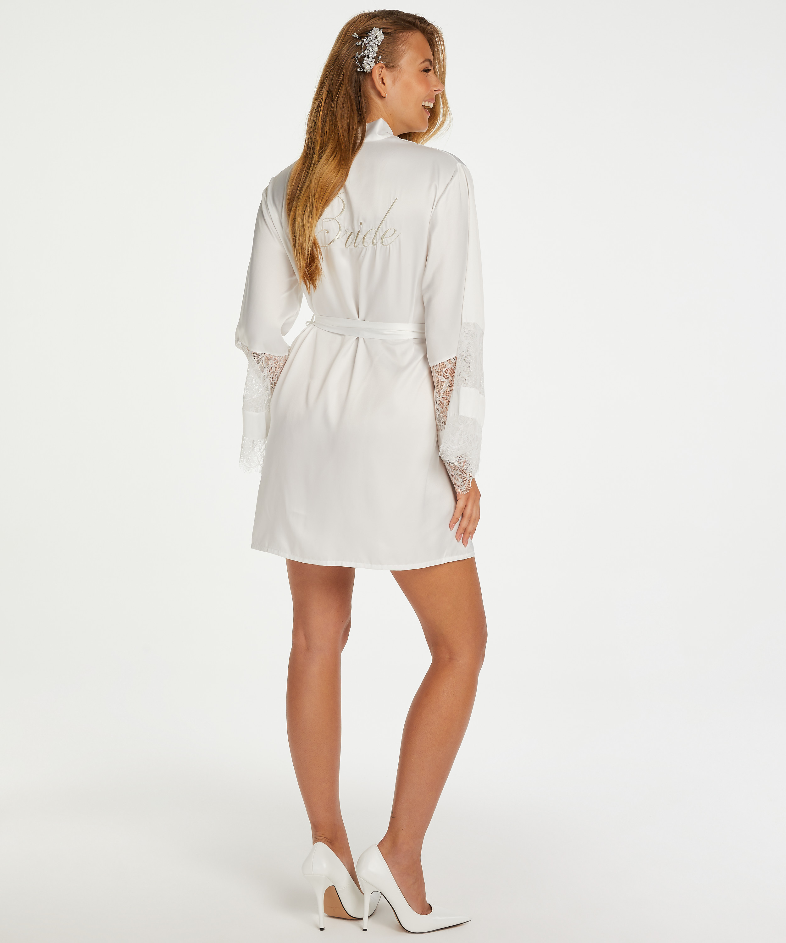 Satin-Kimono Bridal, Wei&szlig;, main