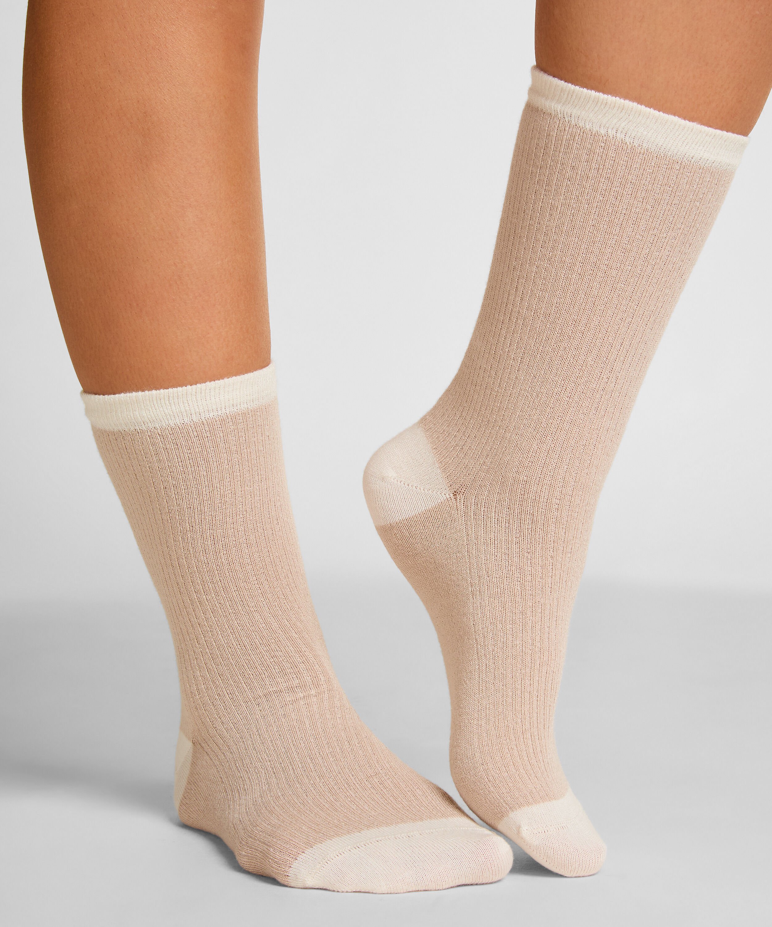 Crew-Socken aus Modal, Beige Crew-Socken aus Modal, Beige