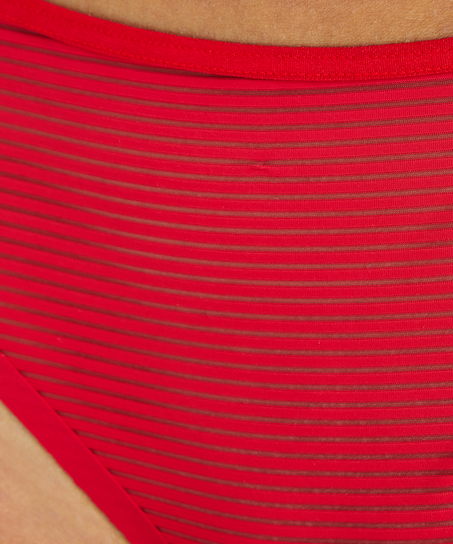 Invisible String Stripe Mesh , Rot