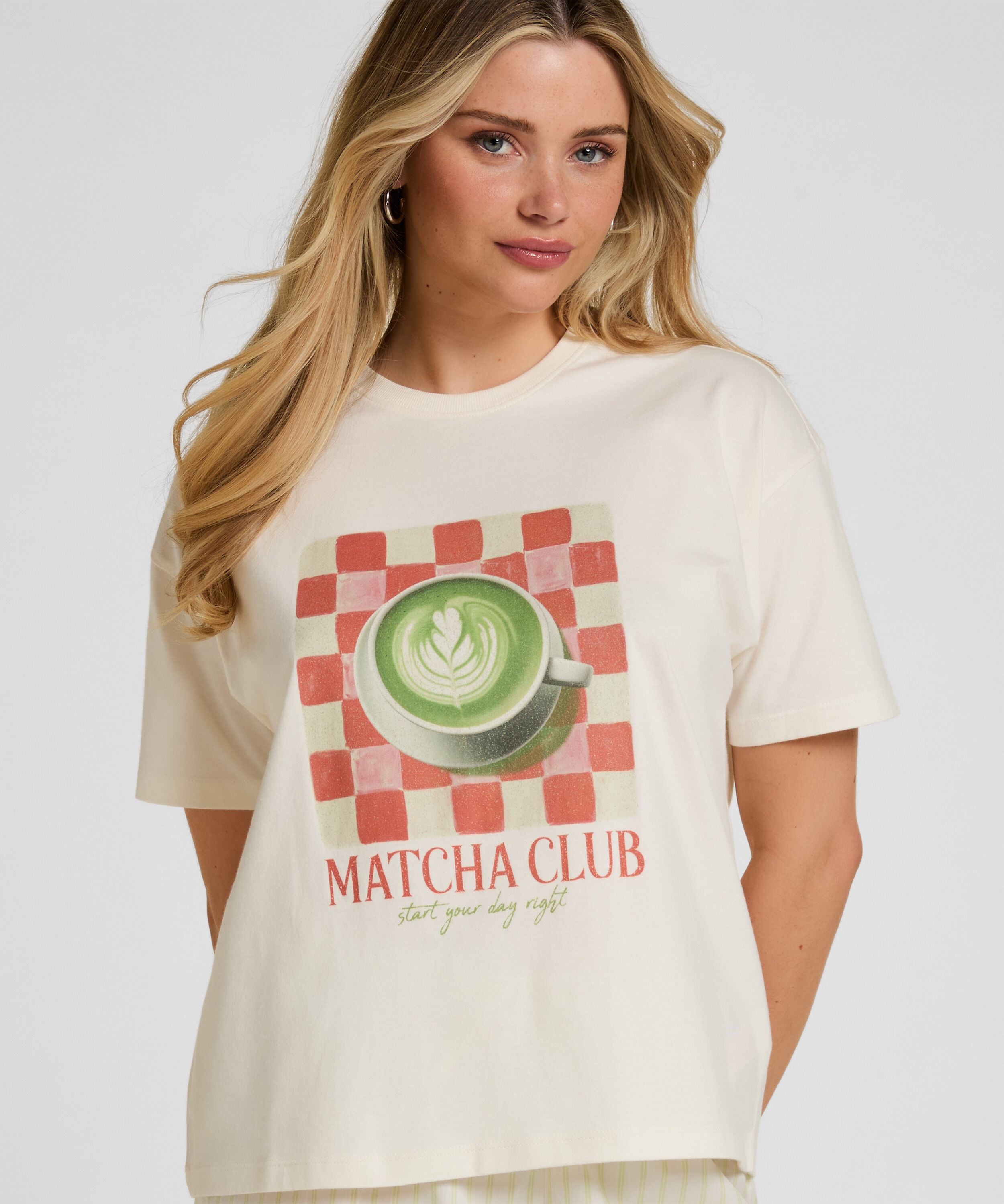 T-Shirt mit Print, Weiß