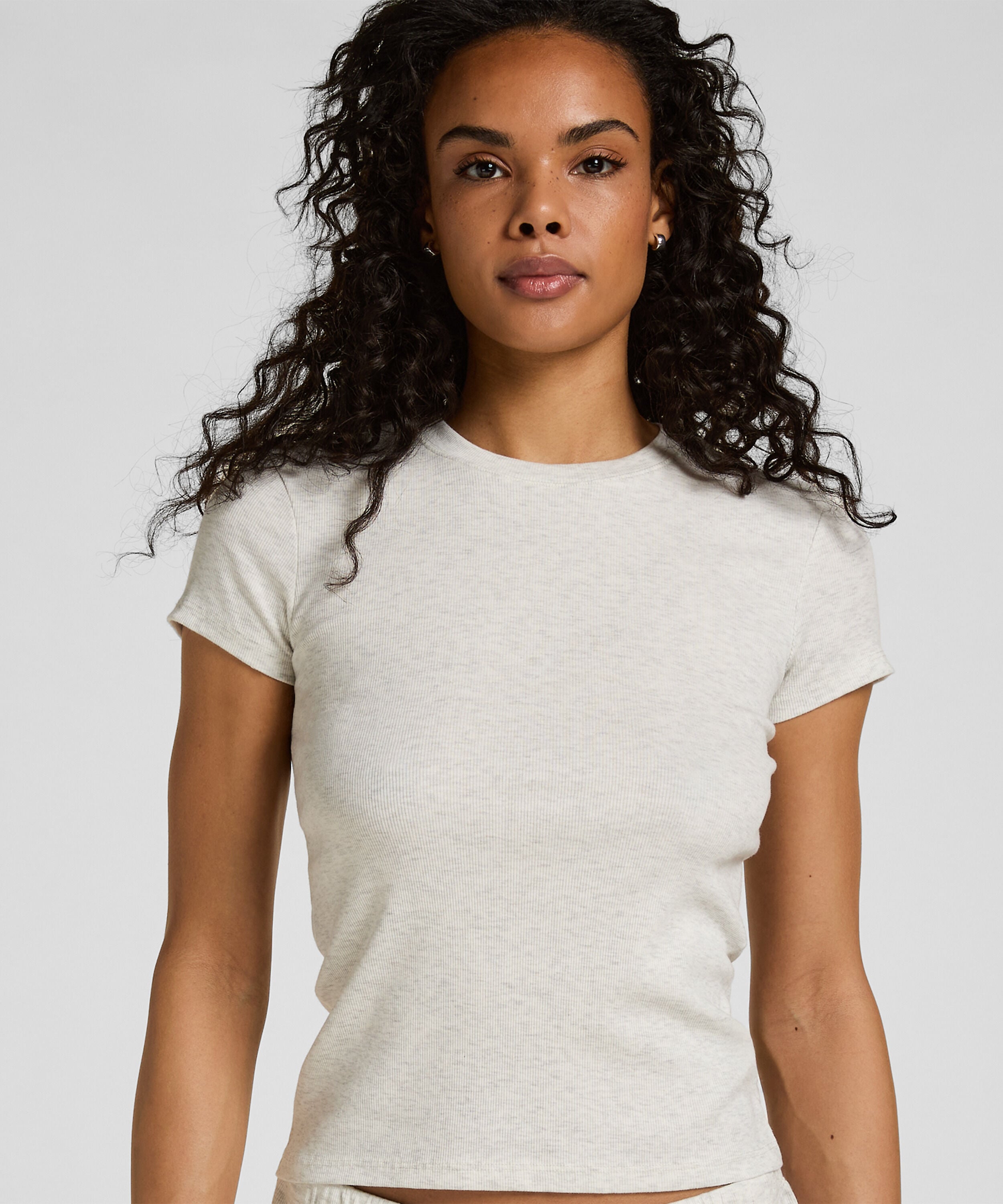 Kurzärmeliges Pyjama-Oberteil, Grau Kurzärmeliges Pyjama-Oberteil, Grau