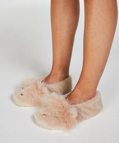 Mesh-Socken mit Herzchen-Muster, Rot