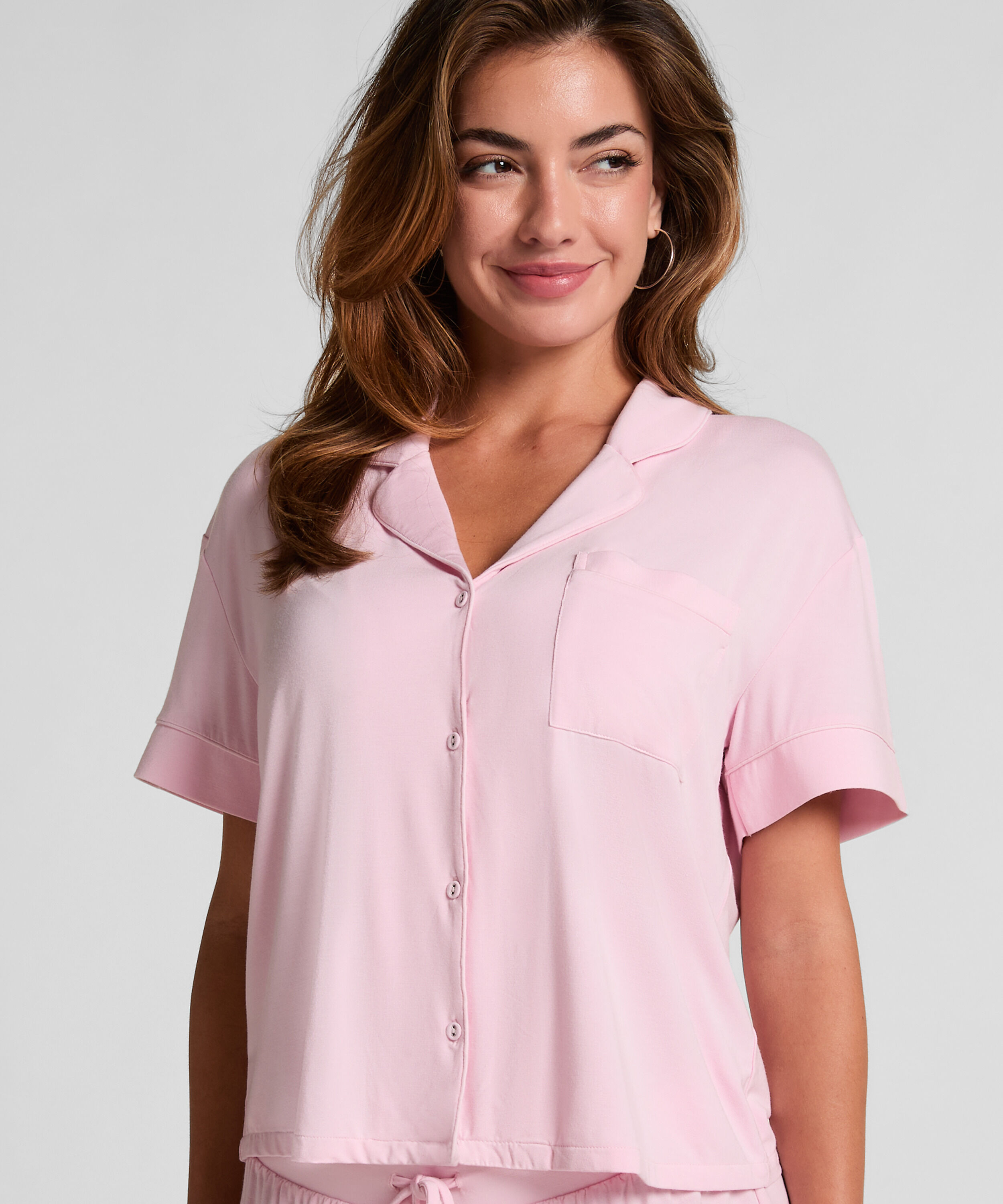 Pyjama Jacke Jersey Essential, Rose