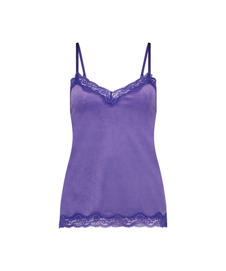 Cami Top Velours Lace, Lila