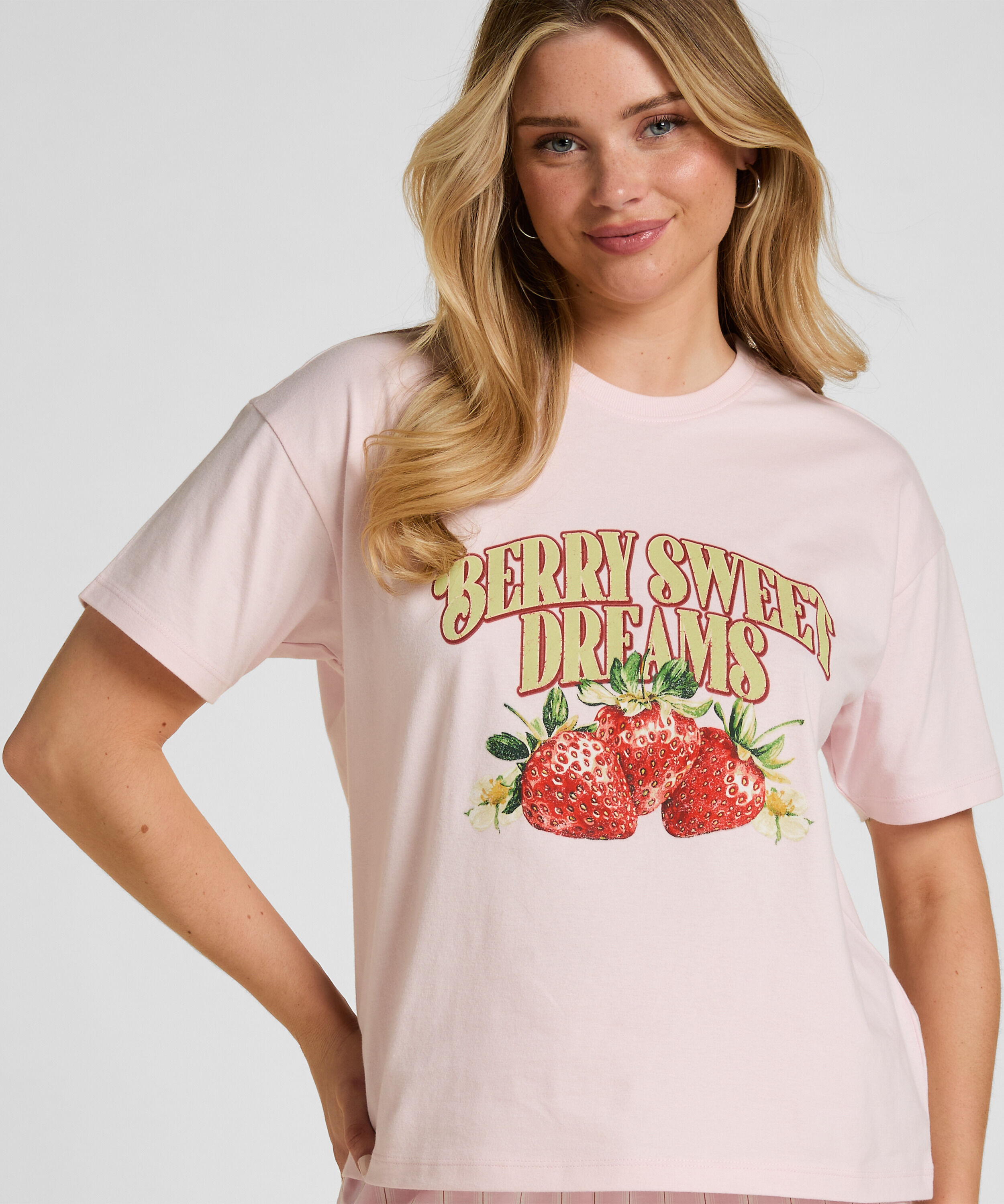 T-Shirt mit Print, Rose