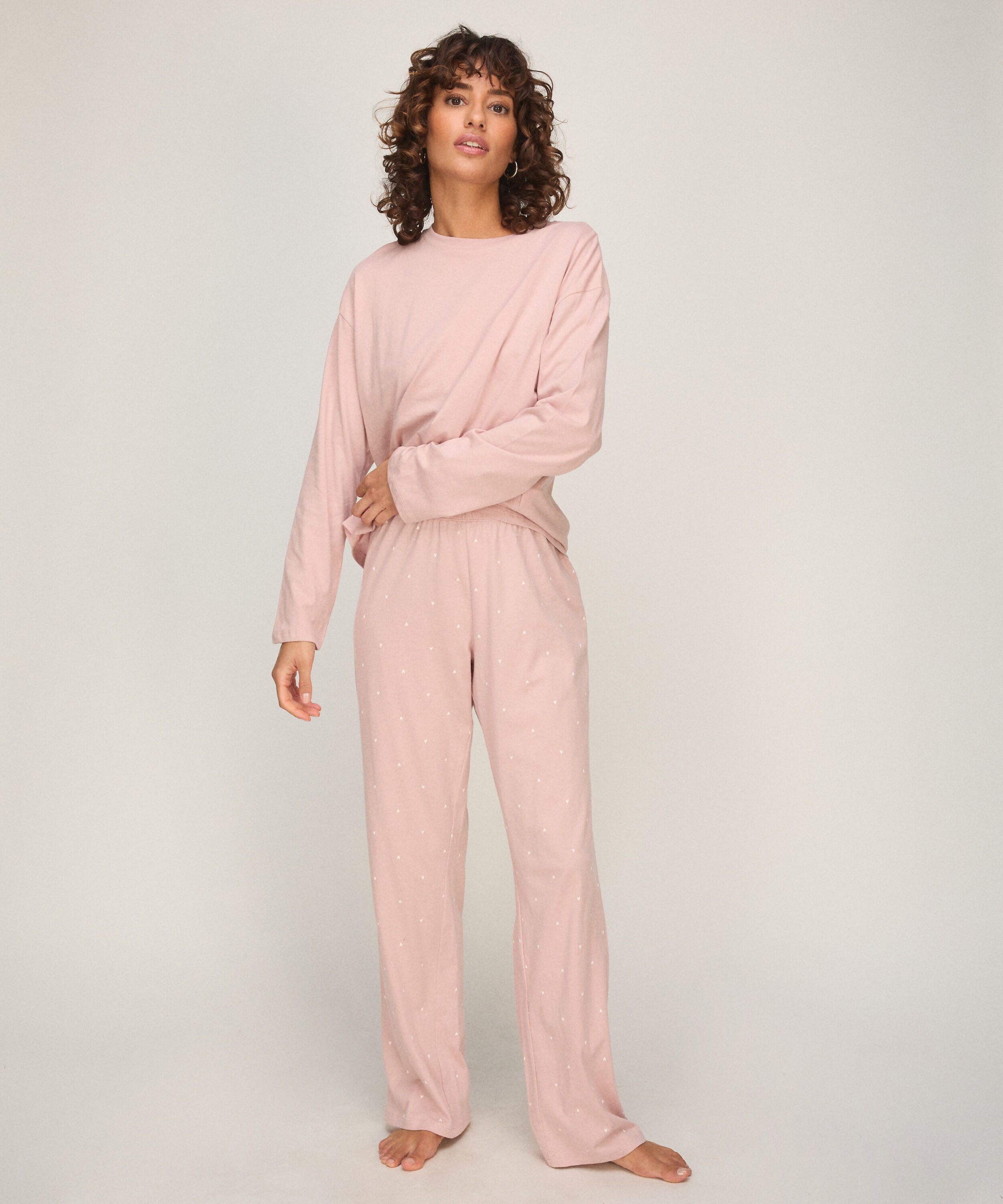 Pyjamaset Baumwolljersey, Rose Pyjamaset Baumwolljersey, Rose
