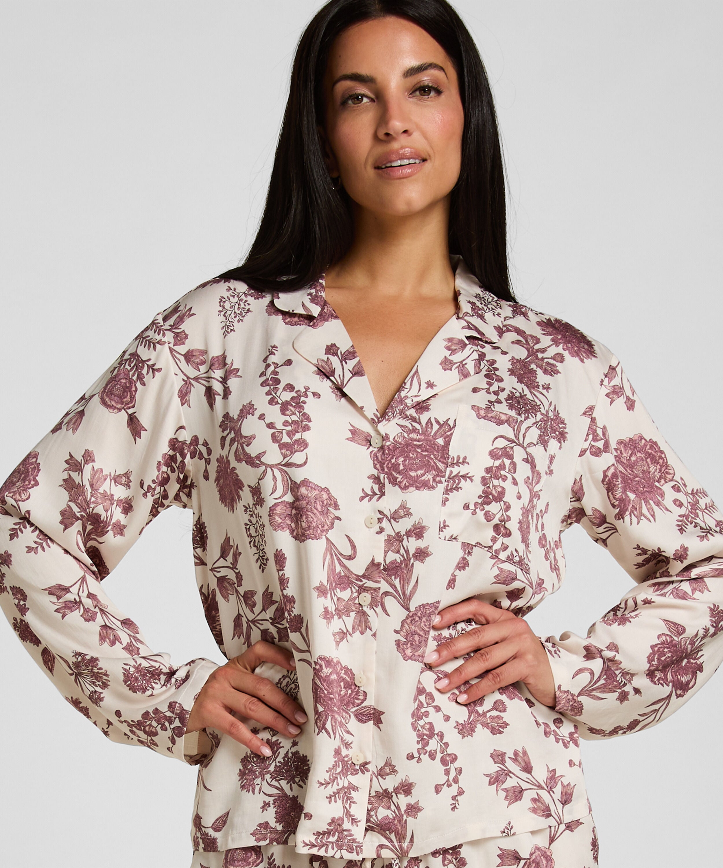 Pyjama Jacke Woven Print