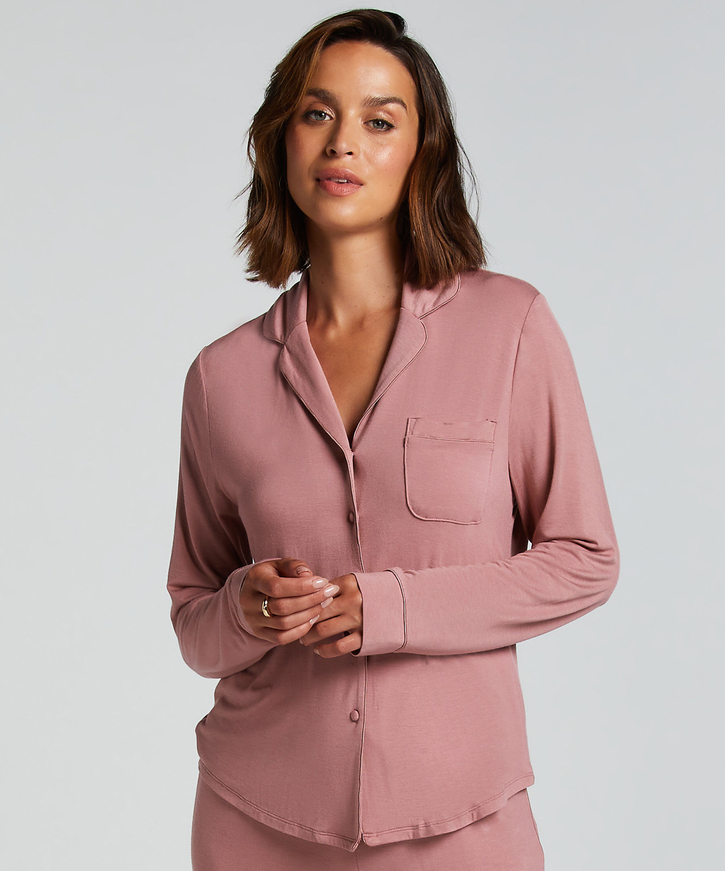 Langärmelige Jersey-Jacke Essential, Rose