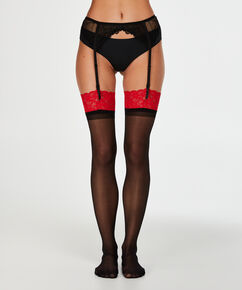 Stockings 30D Lace, Rot