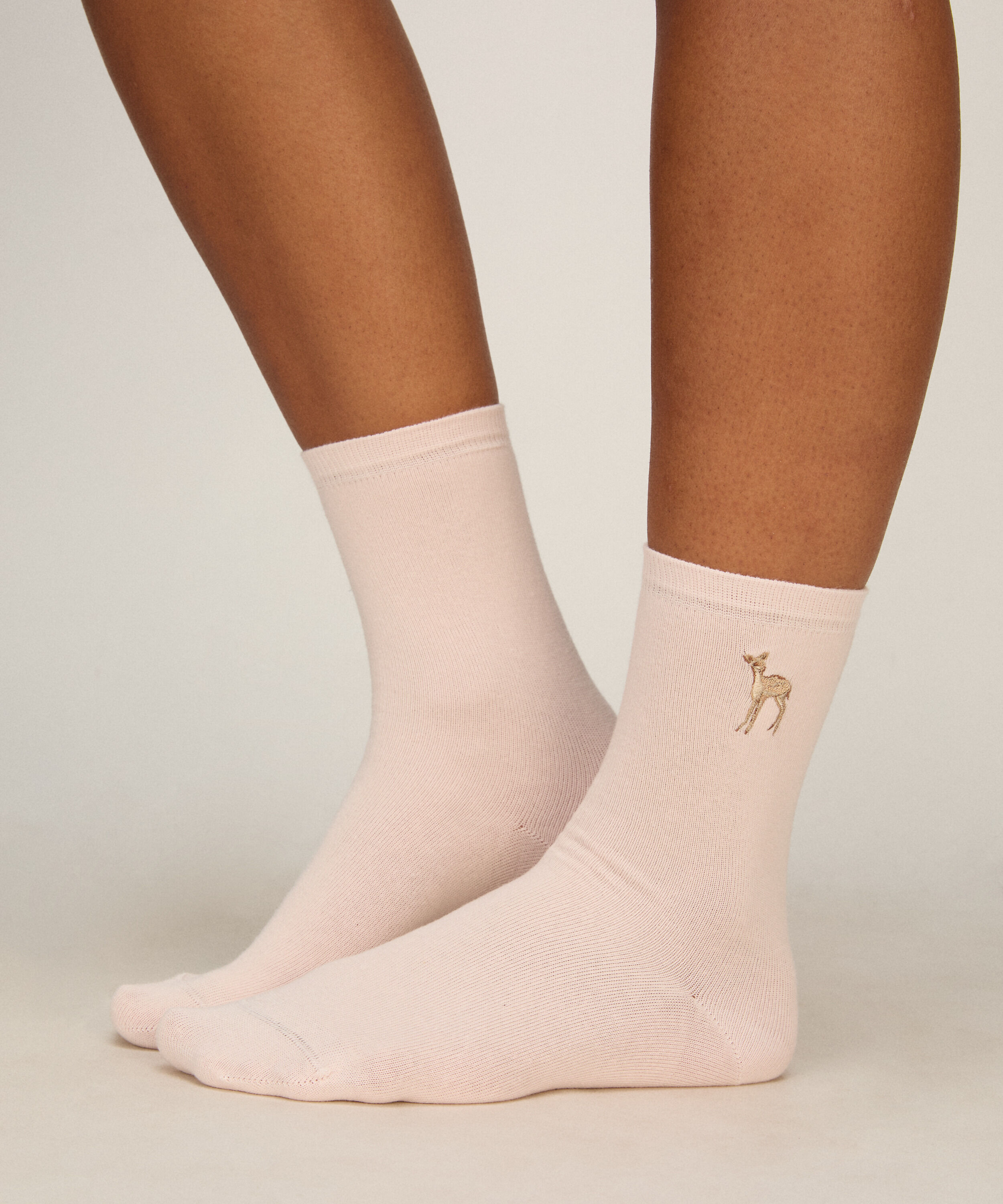 Socken 3 Pair Cotton, Rose