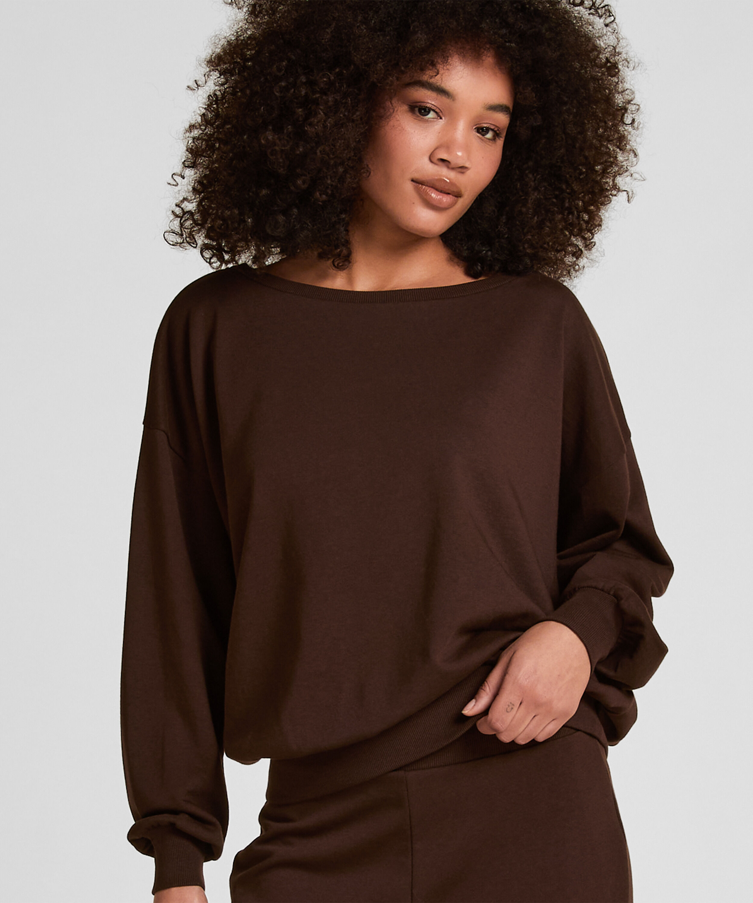 Boatneck Sweater Audrey, Braun