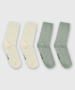 2 Paar Socken, grün