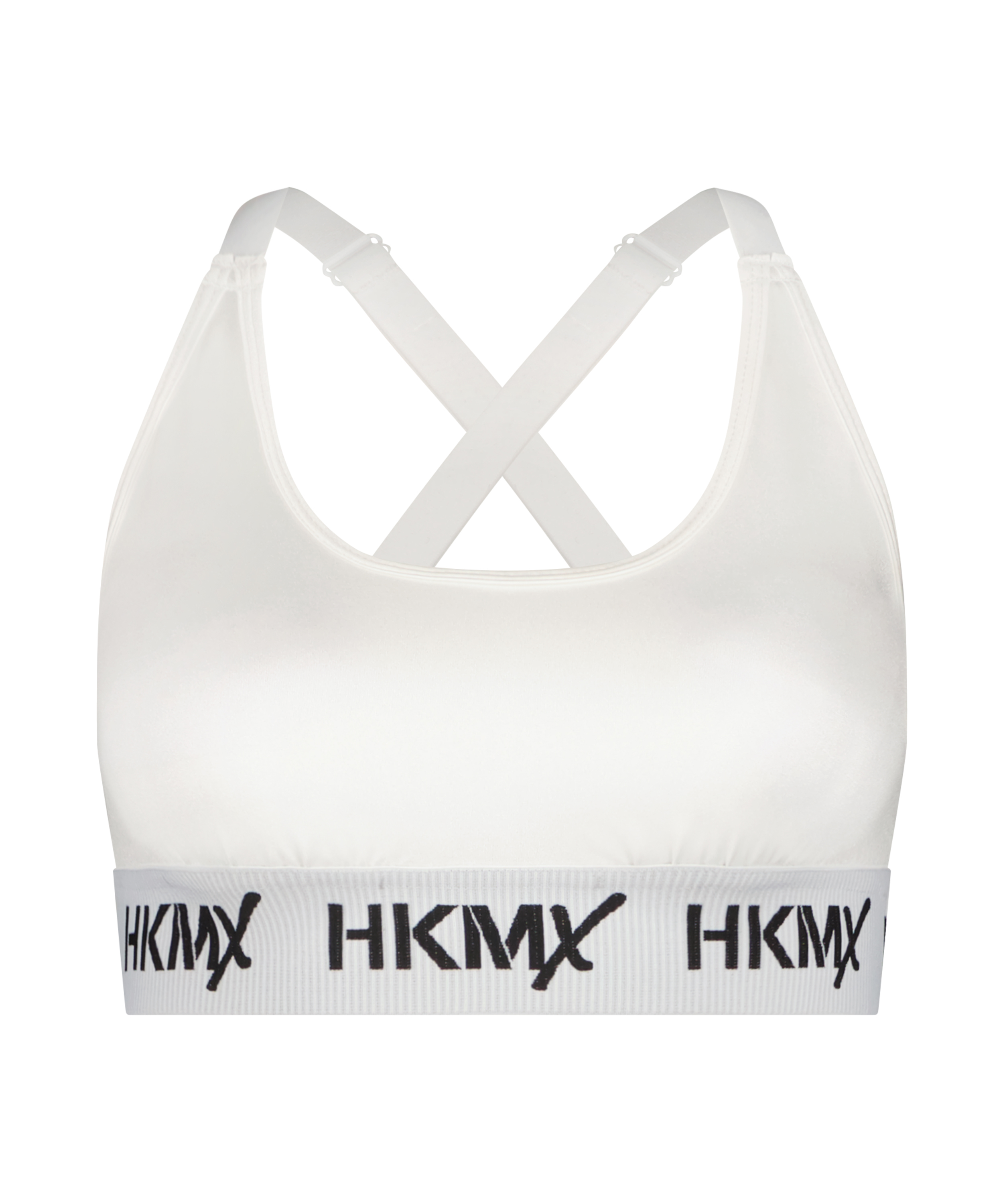HKMX Sport-BH The Crop Logo Level 1, Weiß, main