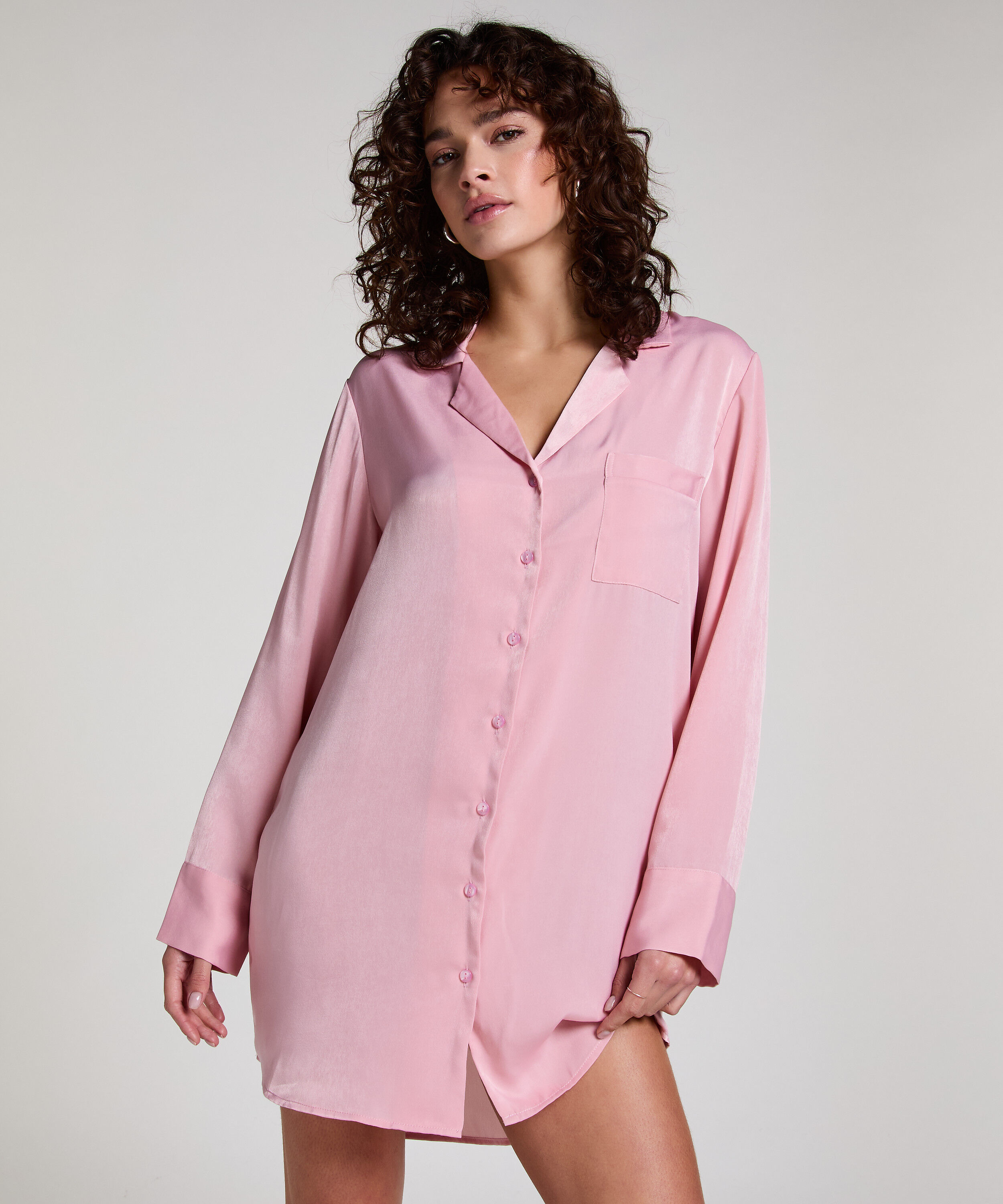 Nachthemd Satin, Rose