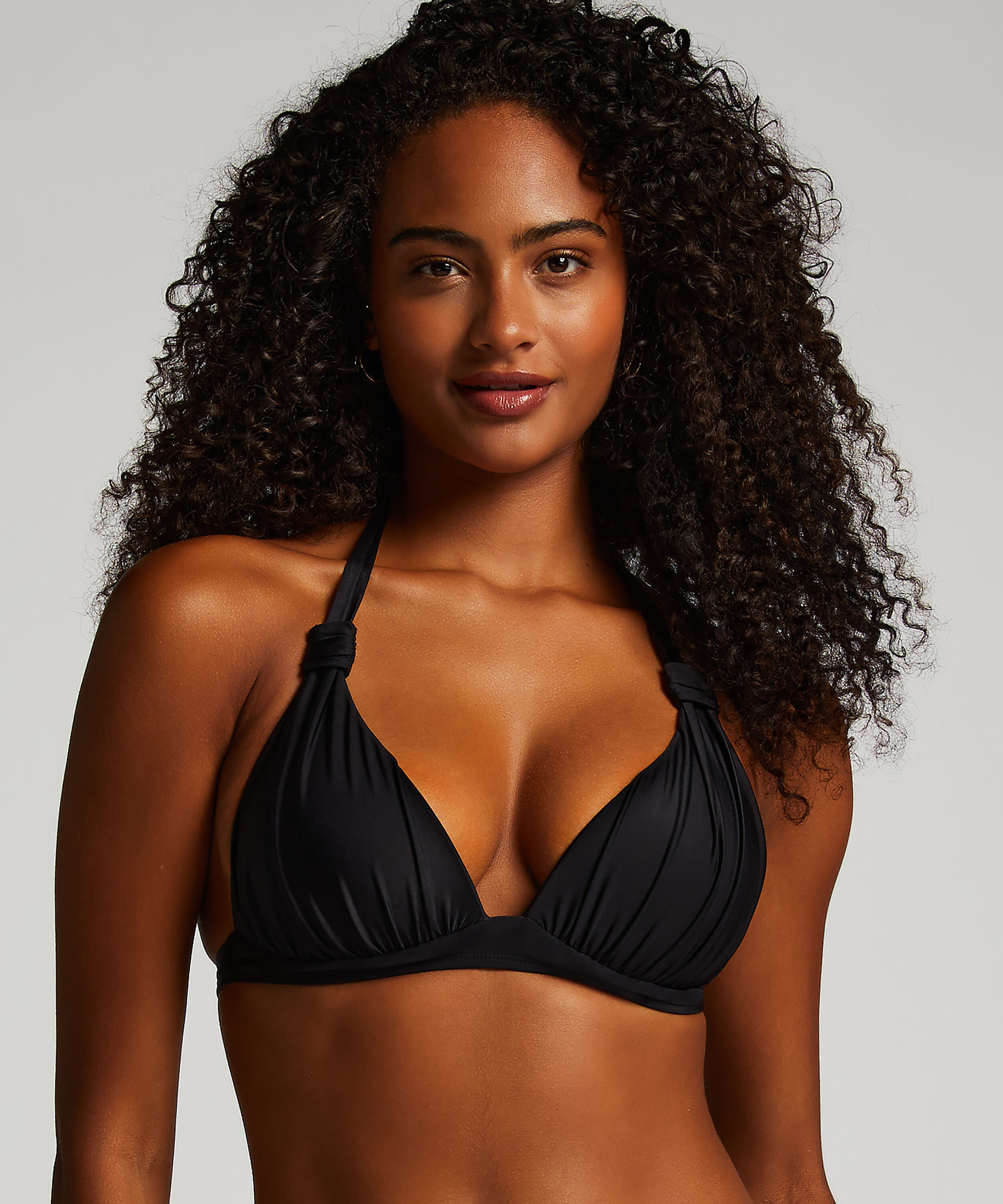 Triangel-Bikini-Top Luxe, Schwarz