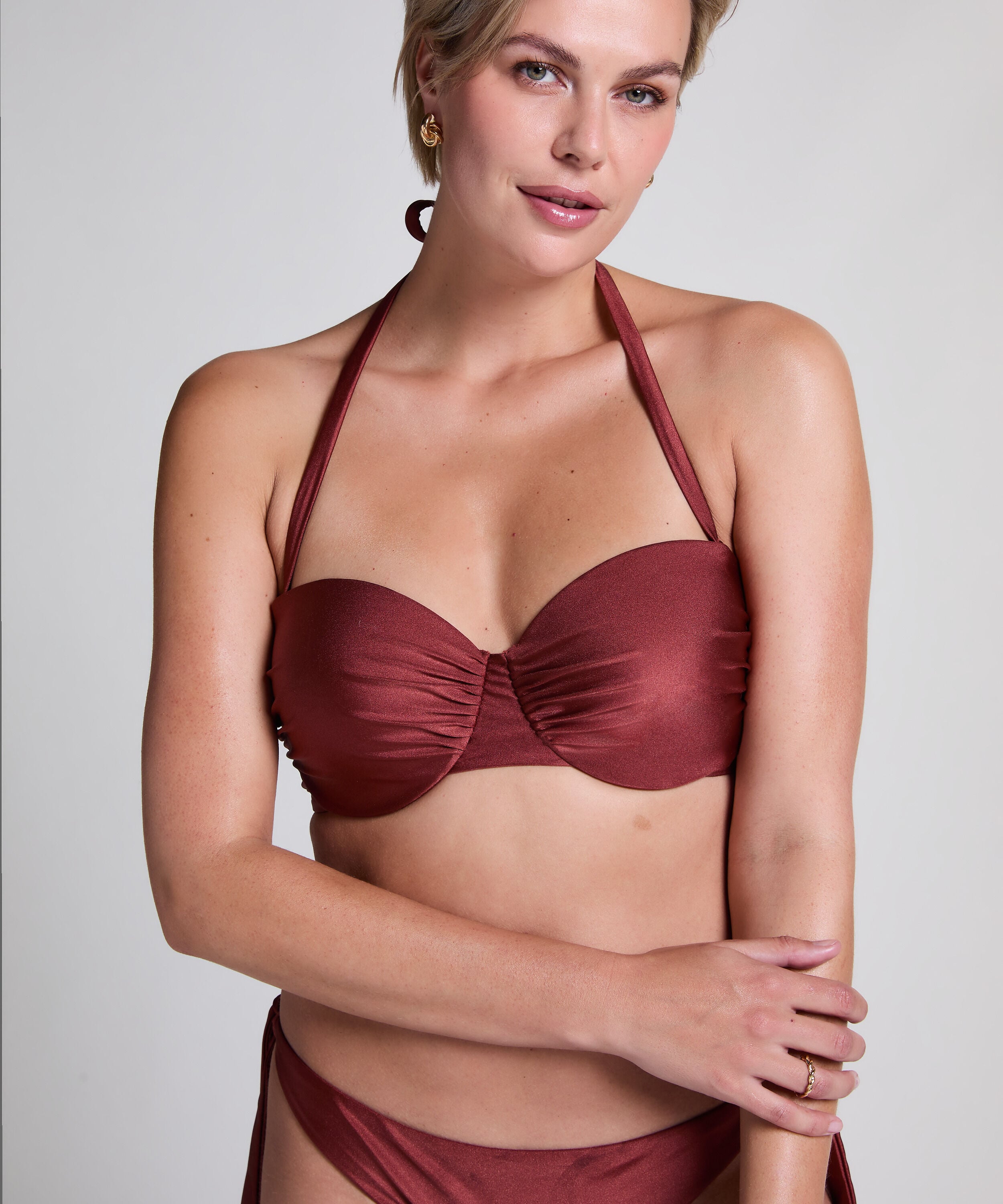 Dune Bandeau-Bikinioberteil, Rot