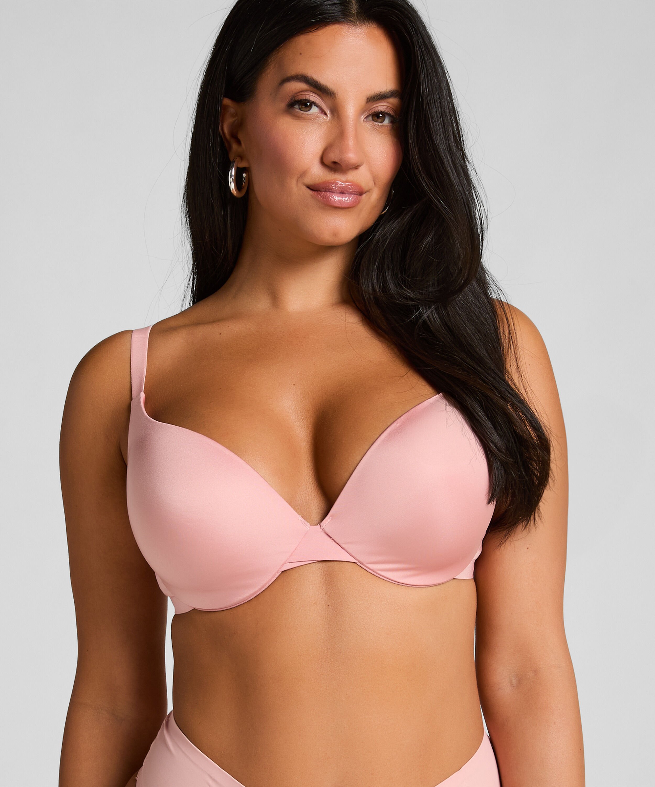 Vorgeformter Push-Up-Bügel-BH Smooth, Rose