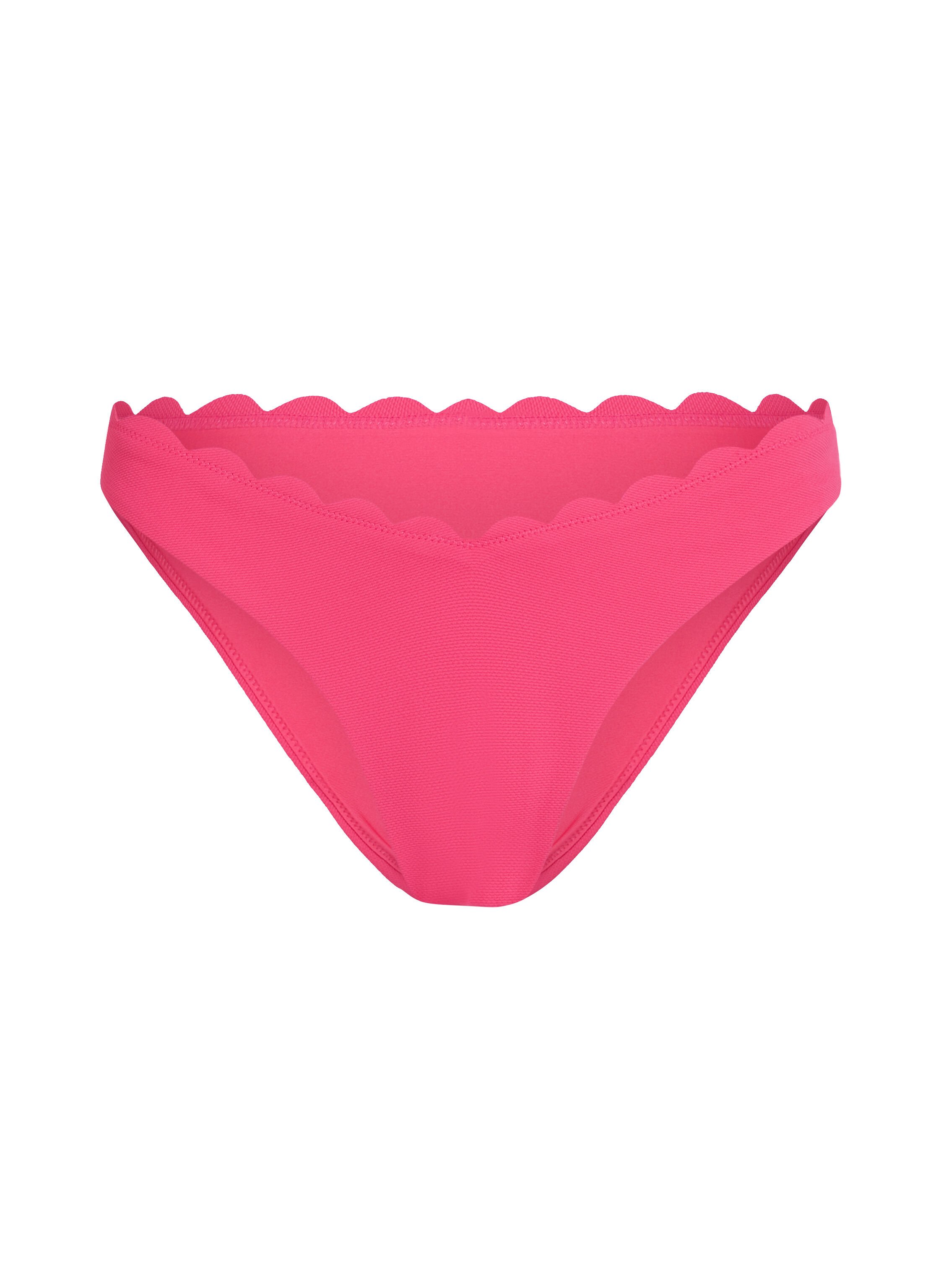 Bikini Slip mit hohem Beinausschnitt Scallop, Rose