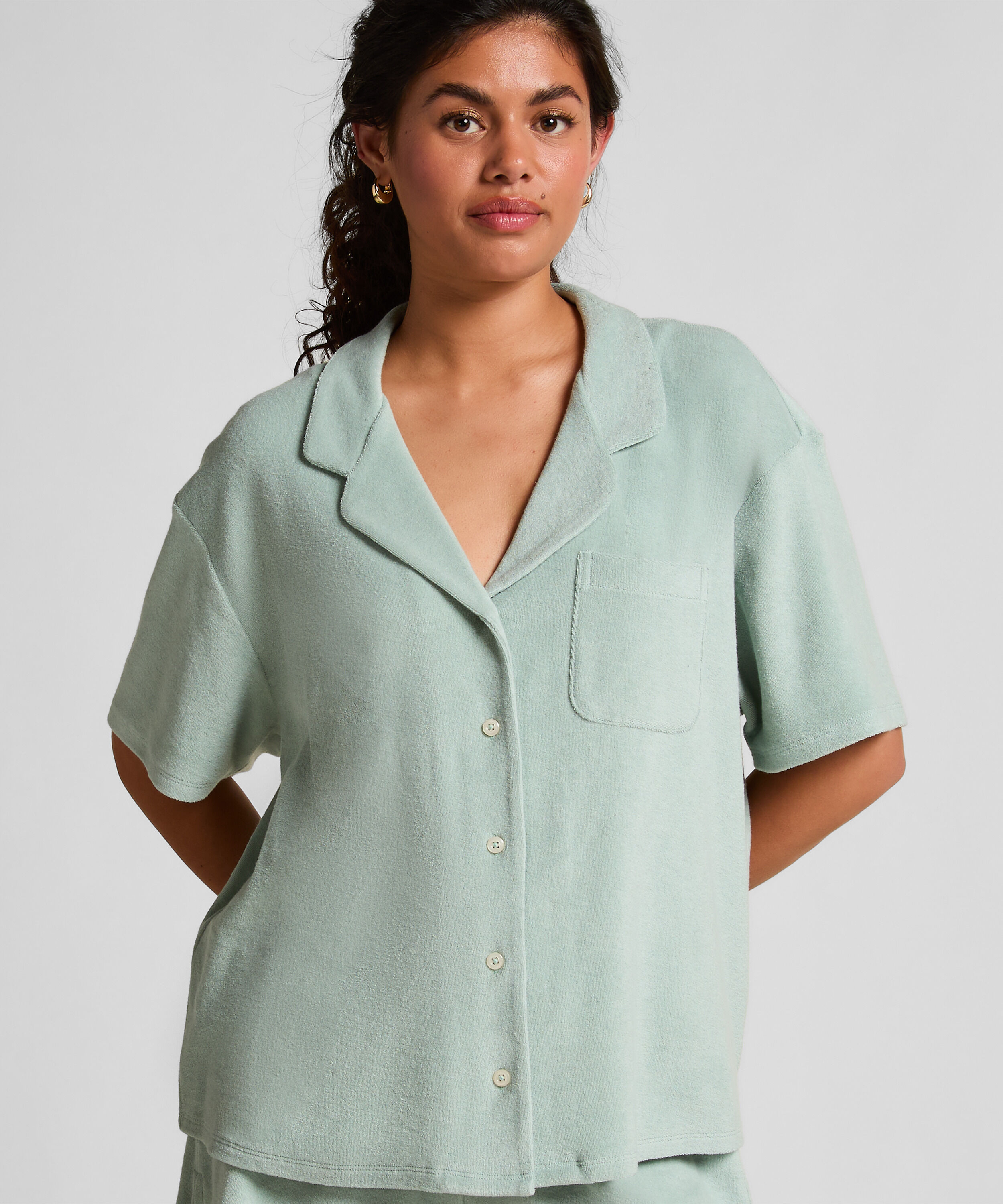 Button-up-Hemd mit Handtuch-Textur