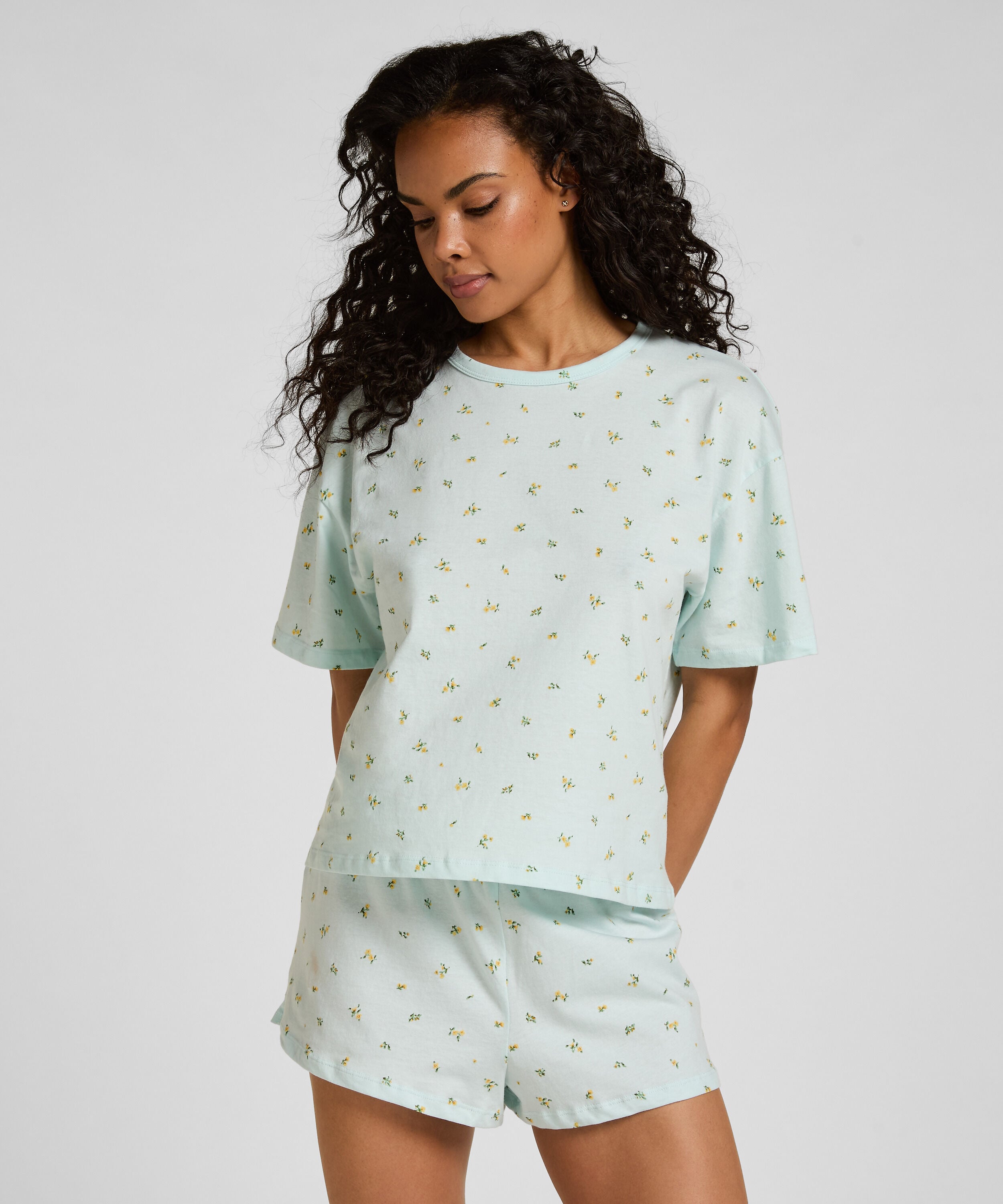 Pyjamaset Baumwoll, Grün