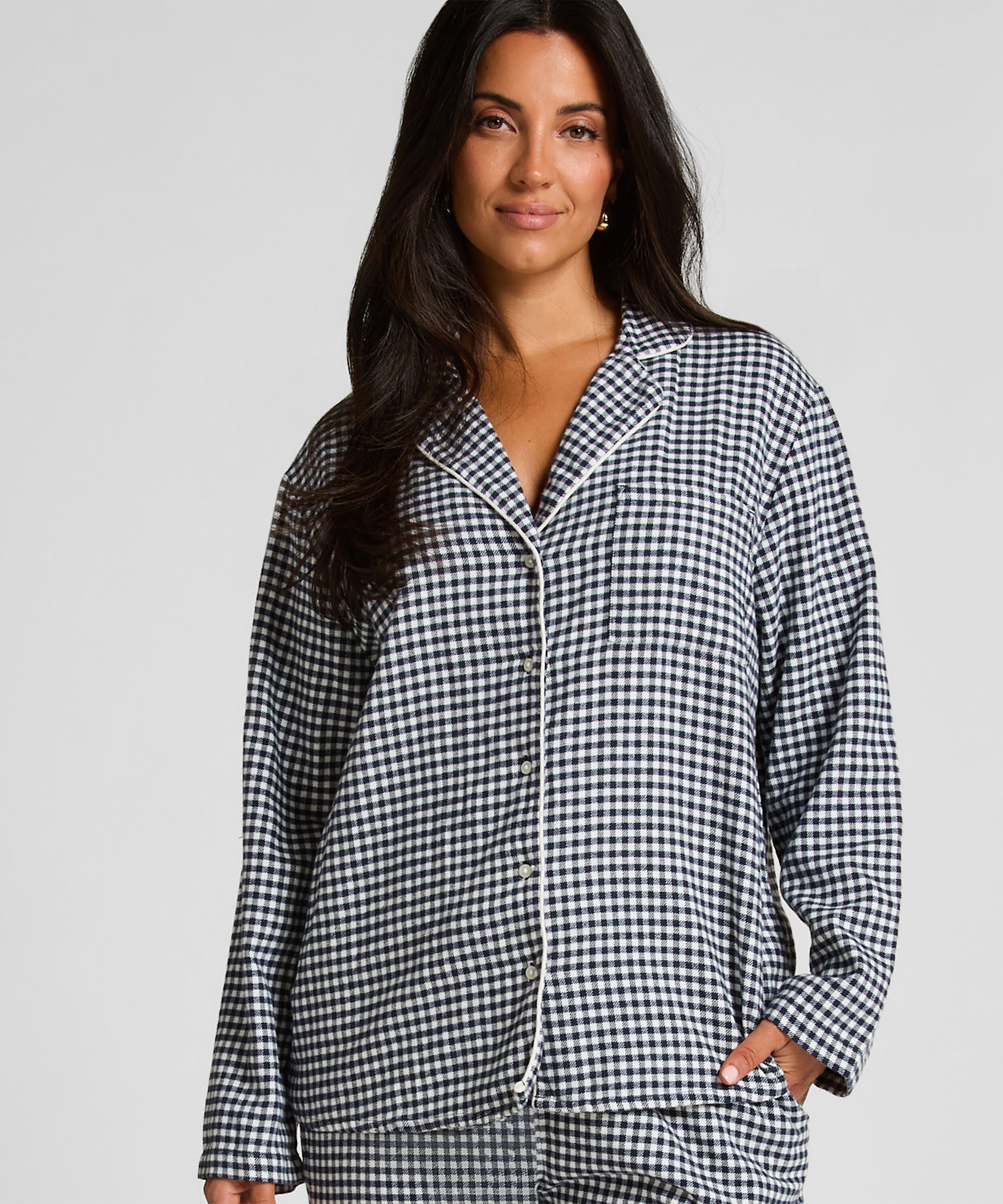 Pyjamatop Flanel Essentials, Blau