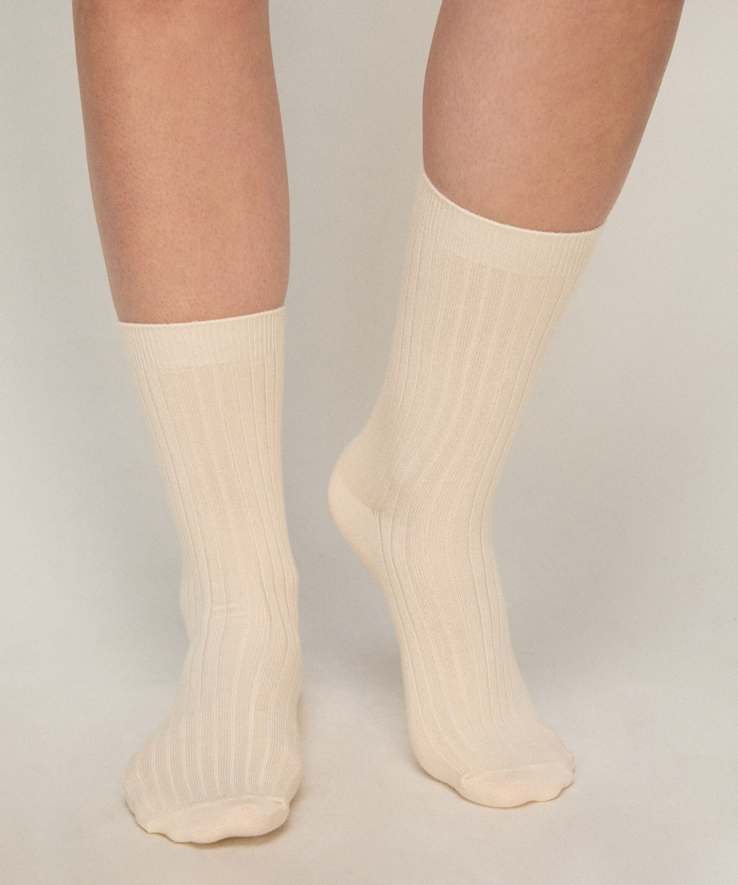 Cashmere Blend Ribbed Socks