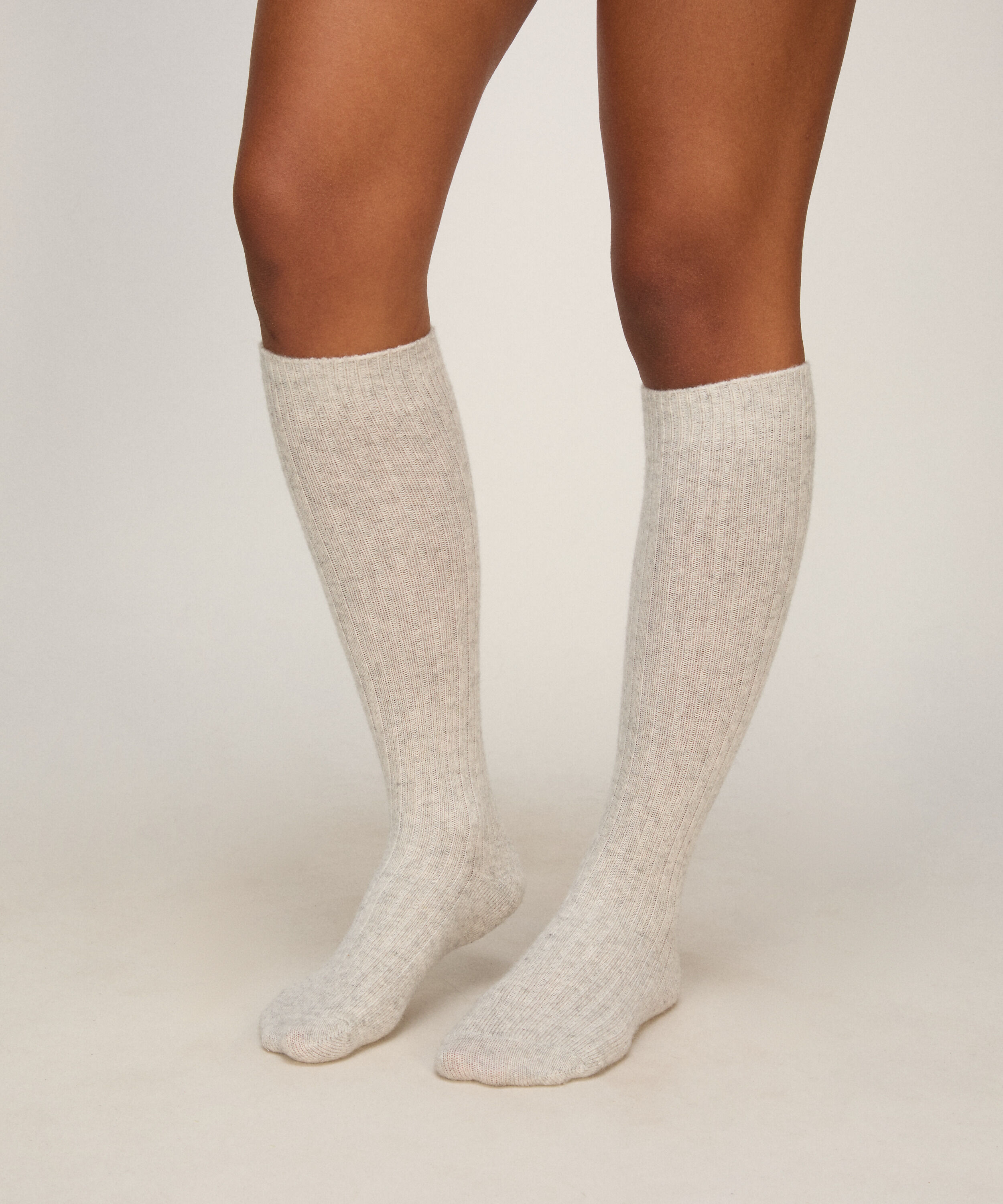 Cashmere Blended Socken, Grau Cashmere Blended Socken, Grau