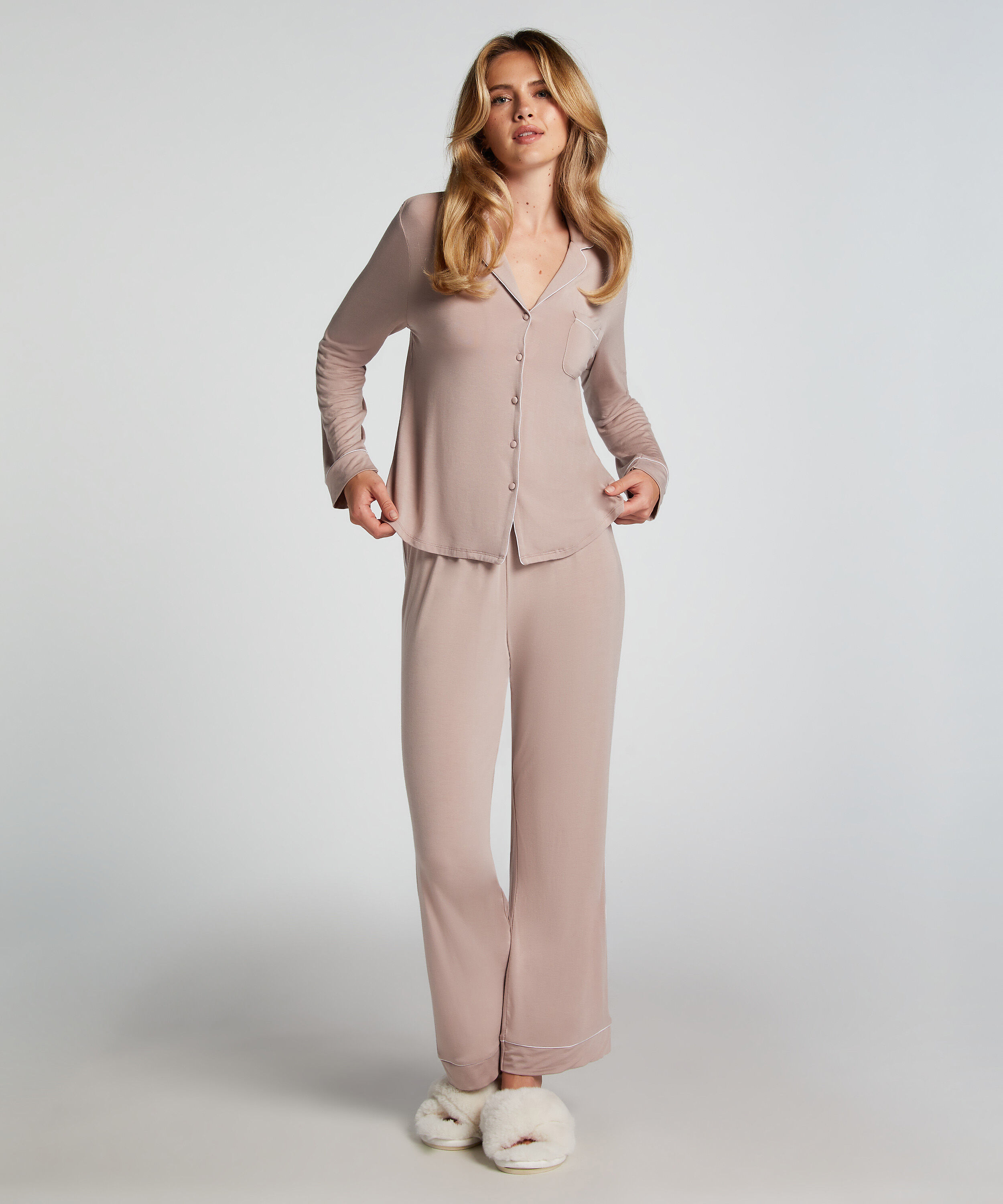 Jersey-Hose Essential, Beige