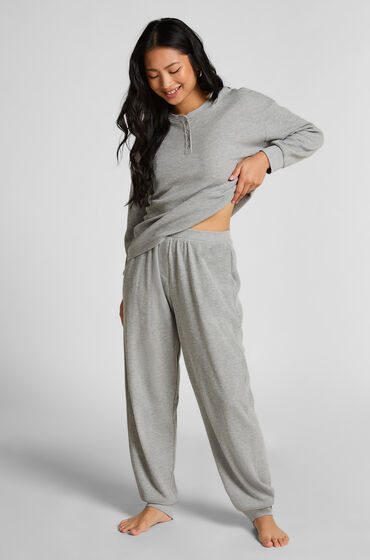 Hunkemöller Jogger Waffelstrick Grau