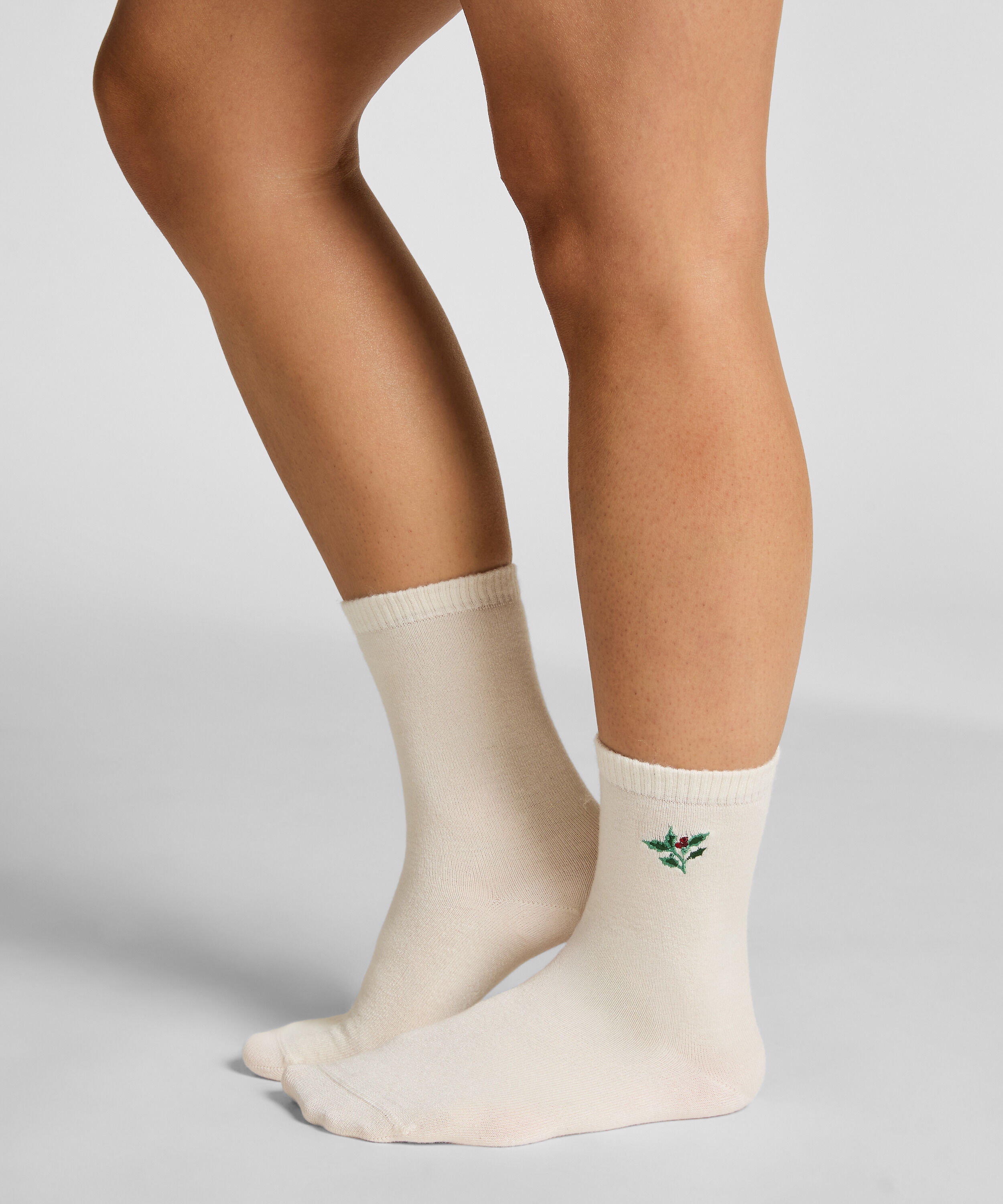 Crew-Socken aus Modal, Weiß Crew-Socken aus Modal, Weiß