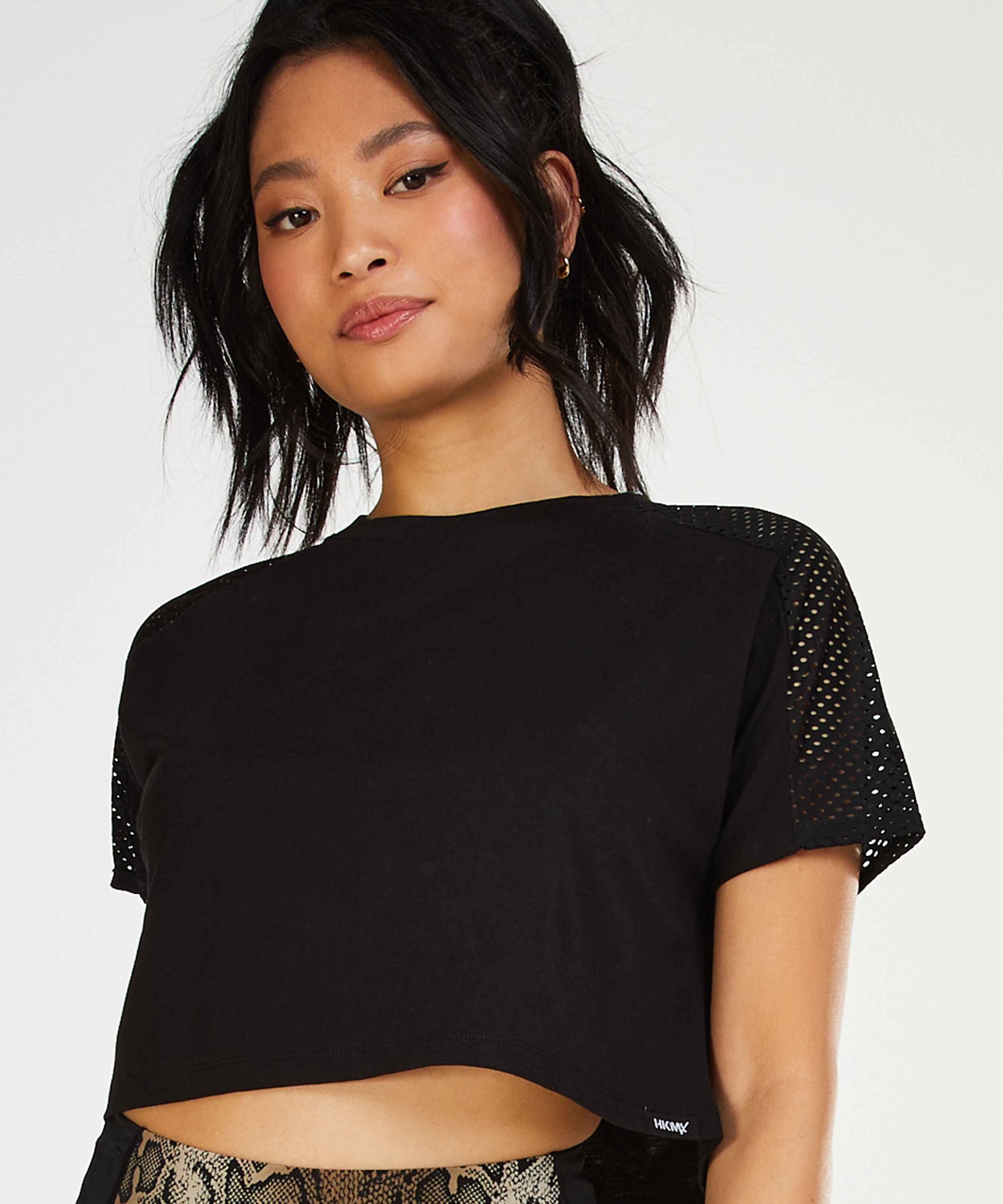 HKMX Crop Top Mesh, Schwarz HKMX Crop Top Mesh, Schwarz
