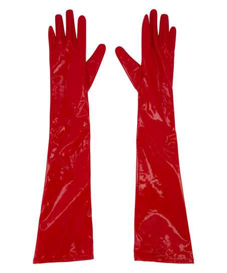 Handschuhe Kunstleder, Rot