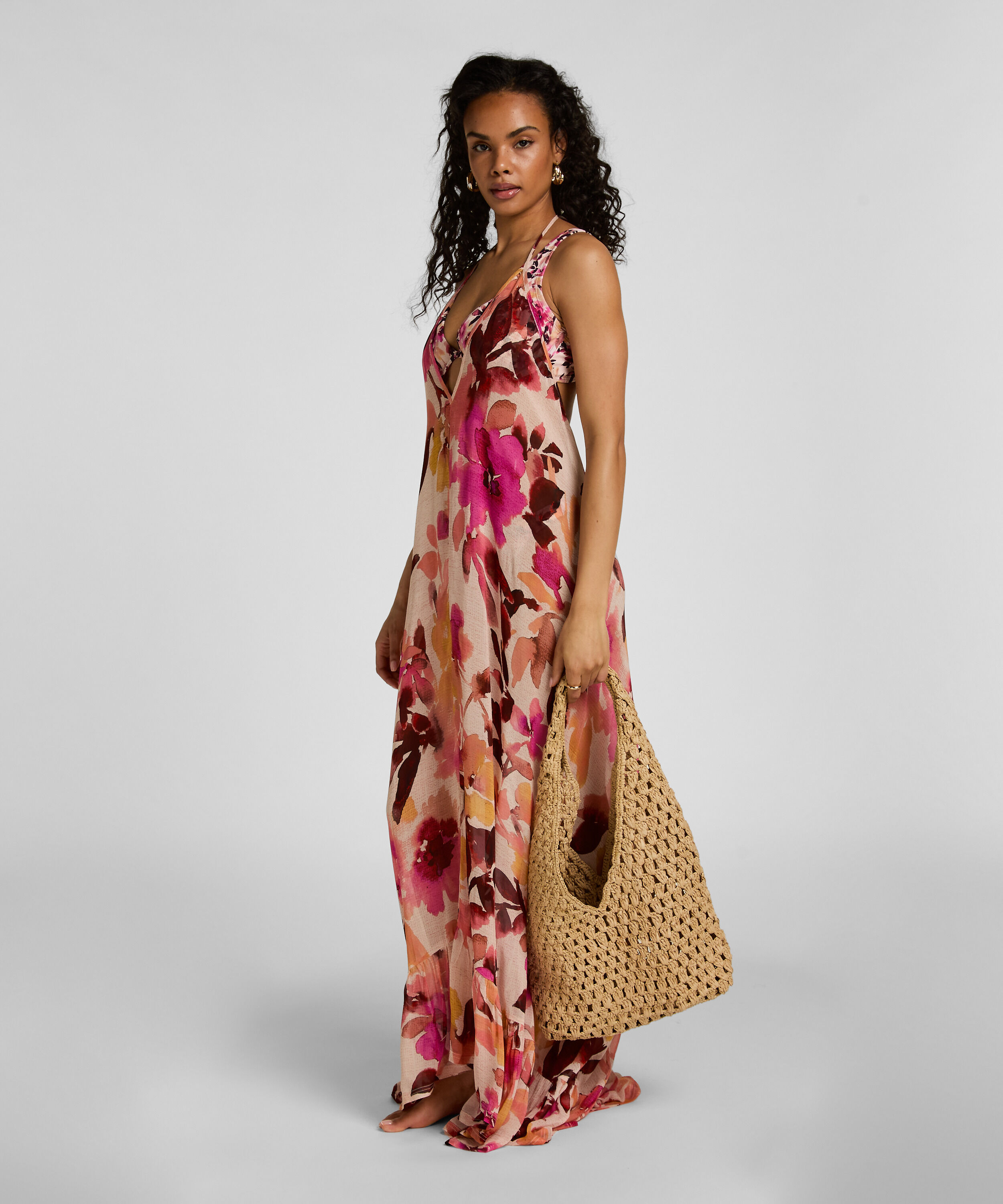 Strandtasche Raffia, Beige