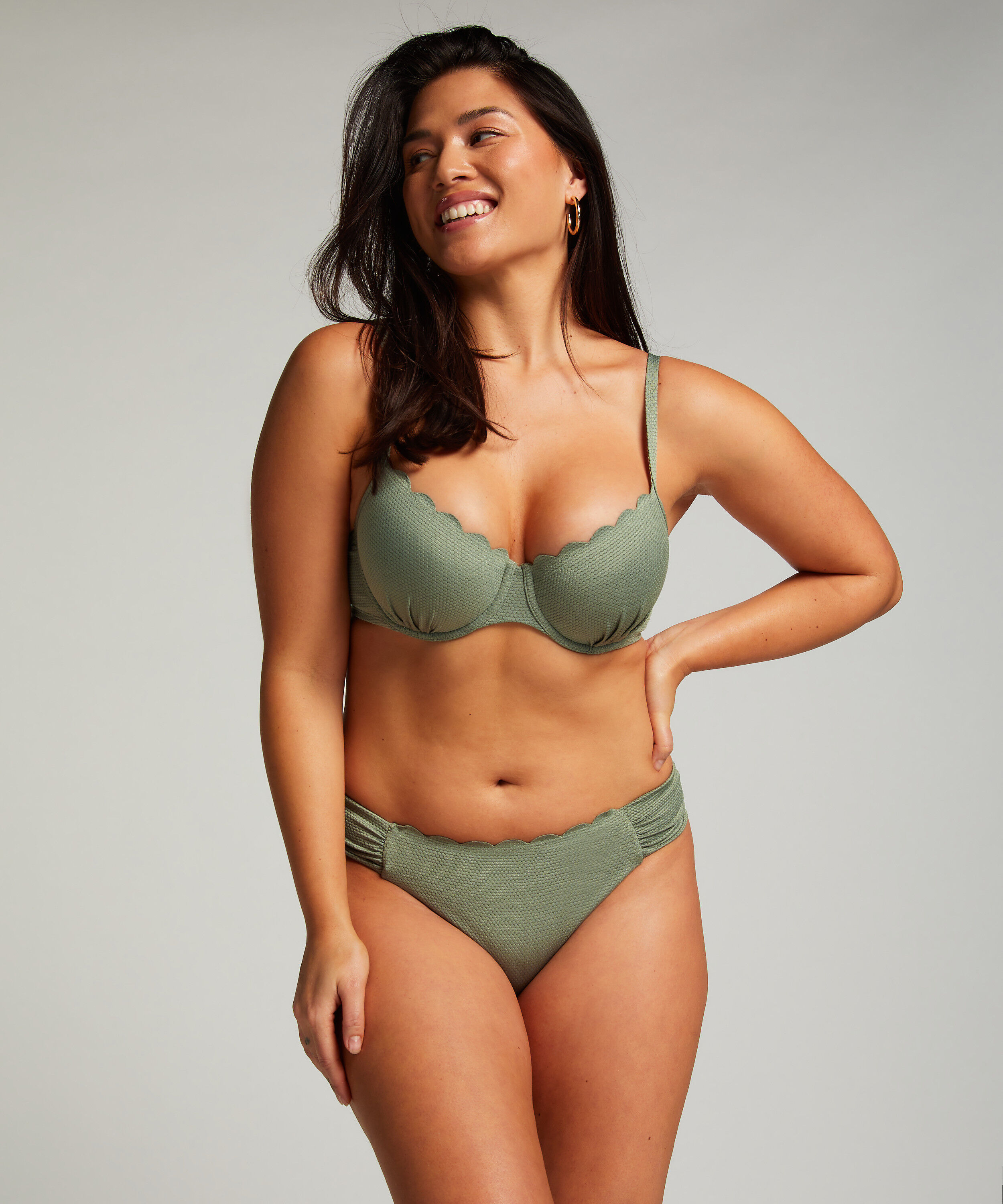 Bikini Slip Rio Scallop, Grün Bikini Slip Rio Scallop, Grün