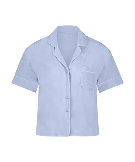 Kurzärmelige Jersey-Jacke Essential, Blau