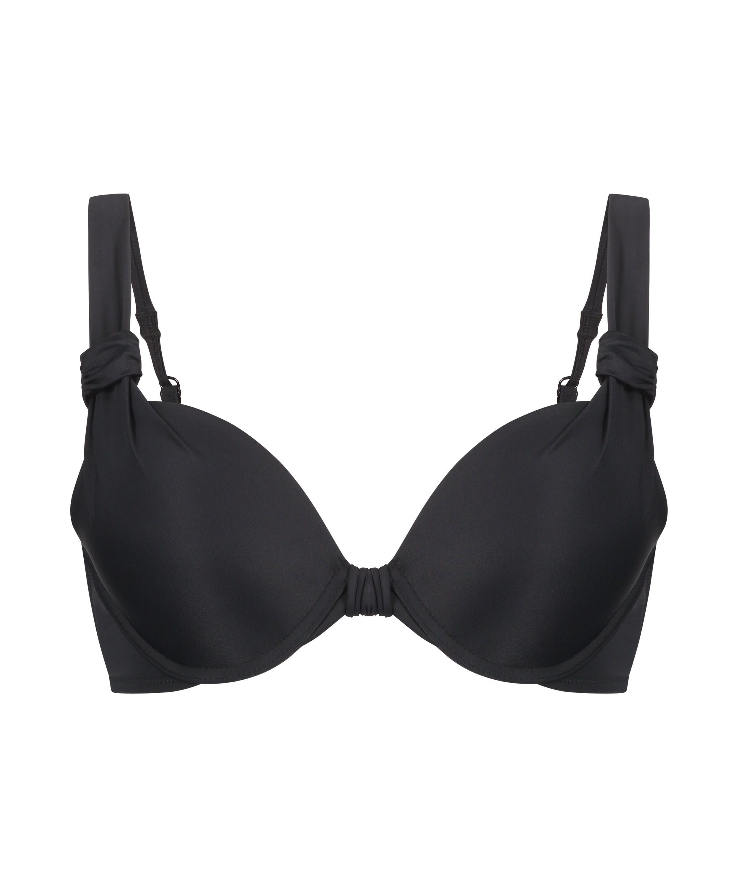 Vorgeformtes Bikini Top mit Bügel Luxe, Schwarz
